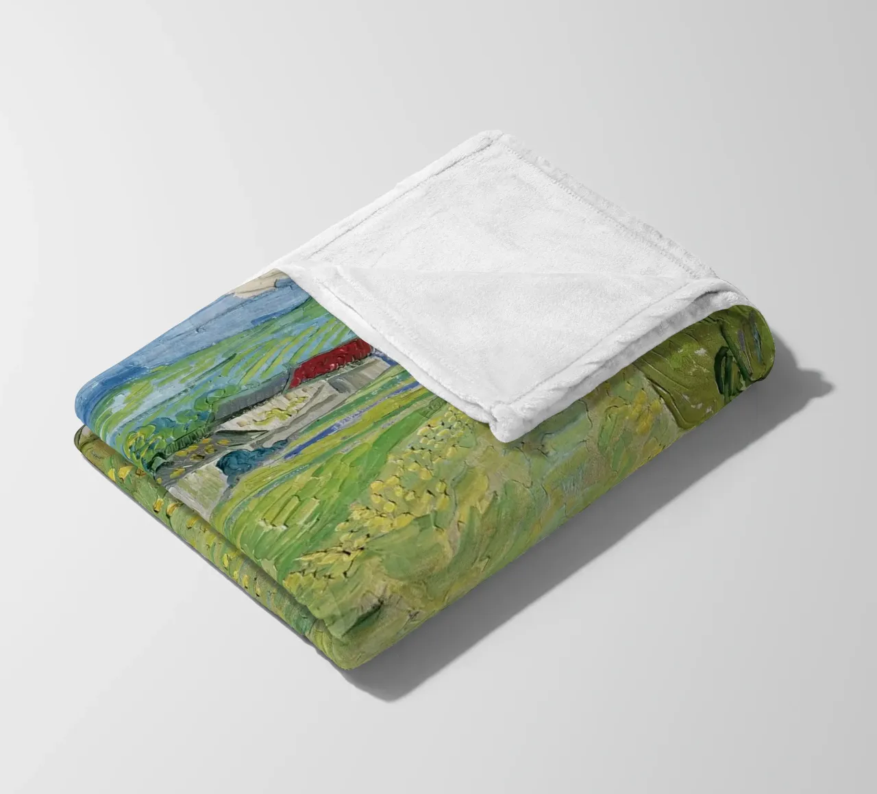 Vincent van Gogh - View of Vessenots Near Auvers fleece blanket by Timeless Artworks