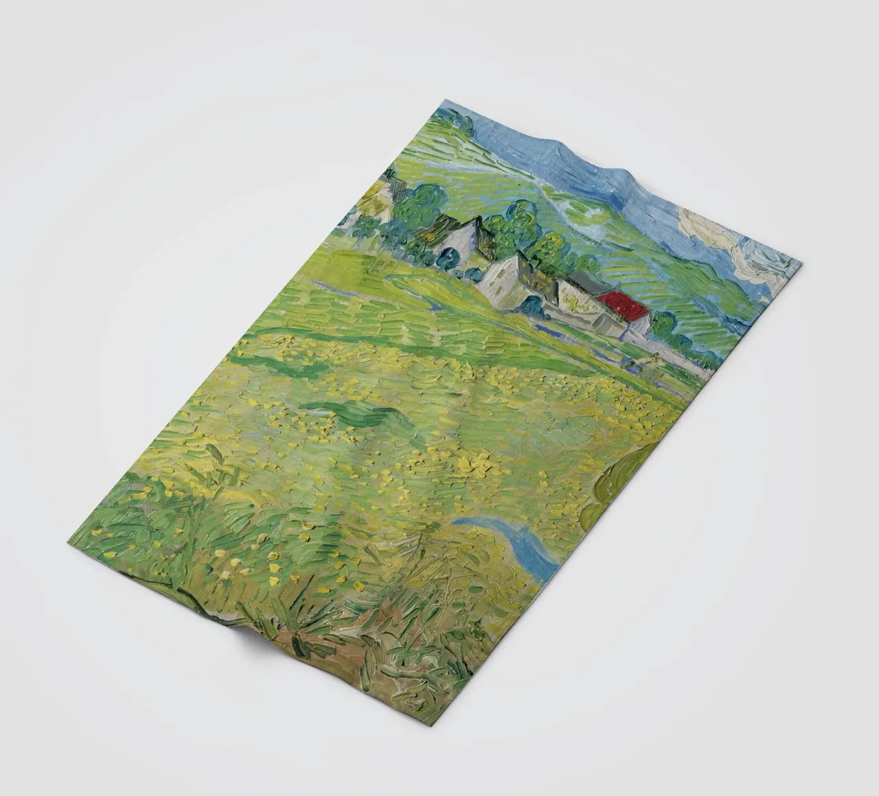 Vincent van Gogh - View of Vessenots Near Auvers fleece blanket by Timeless Artworks