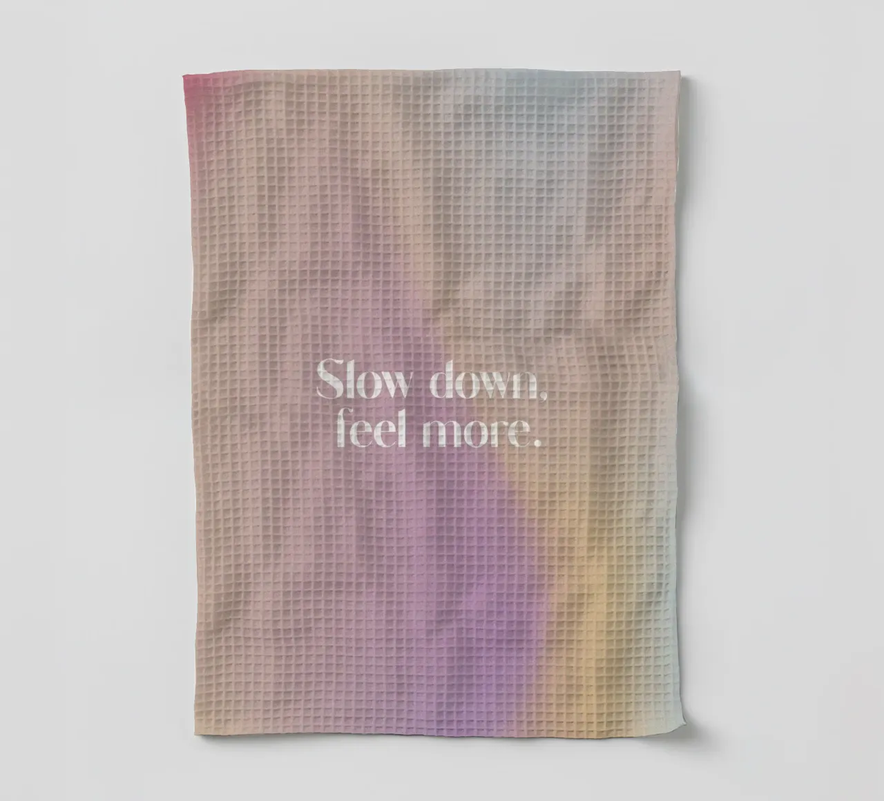 Slow Down Feel More canovaccio da cucina da treechild