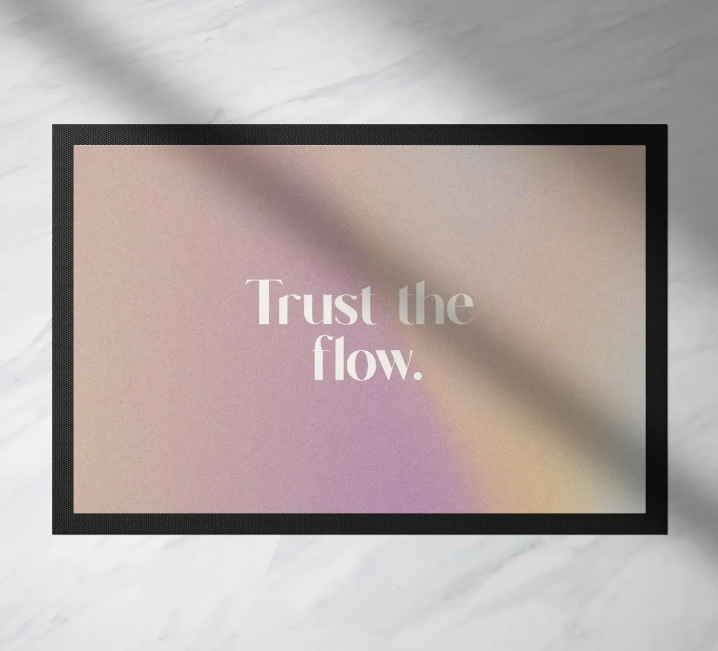 Trust The Flow doormat by treechild