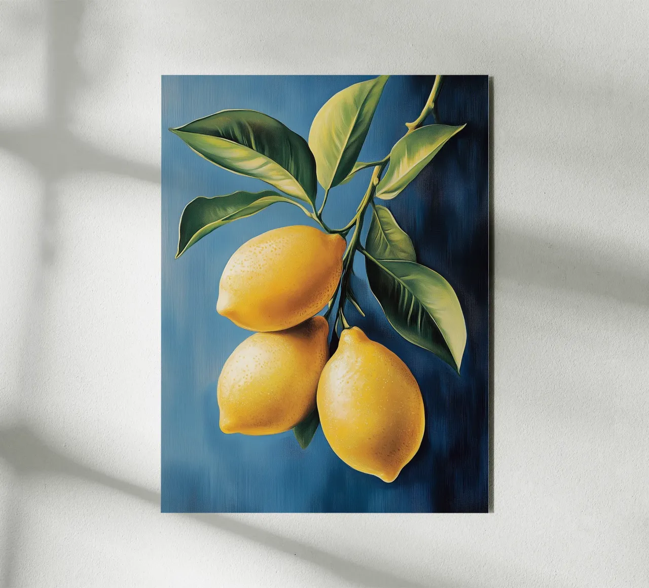 Limoni dorati su un ramo alluminio dibond da Spice & Style