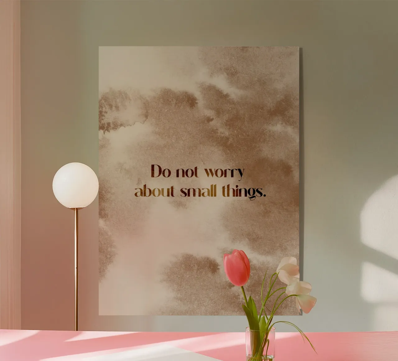Do Not Worry acrylic glass by treechild