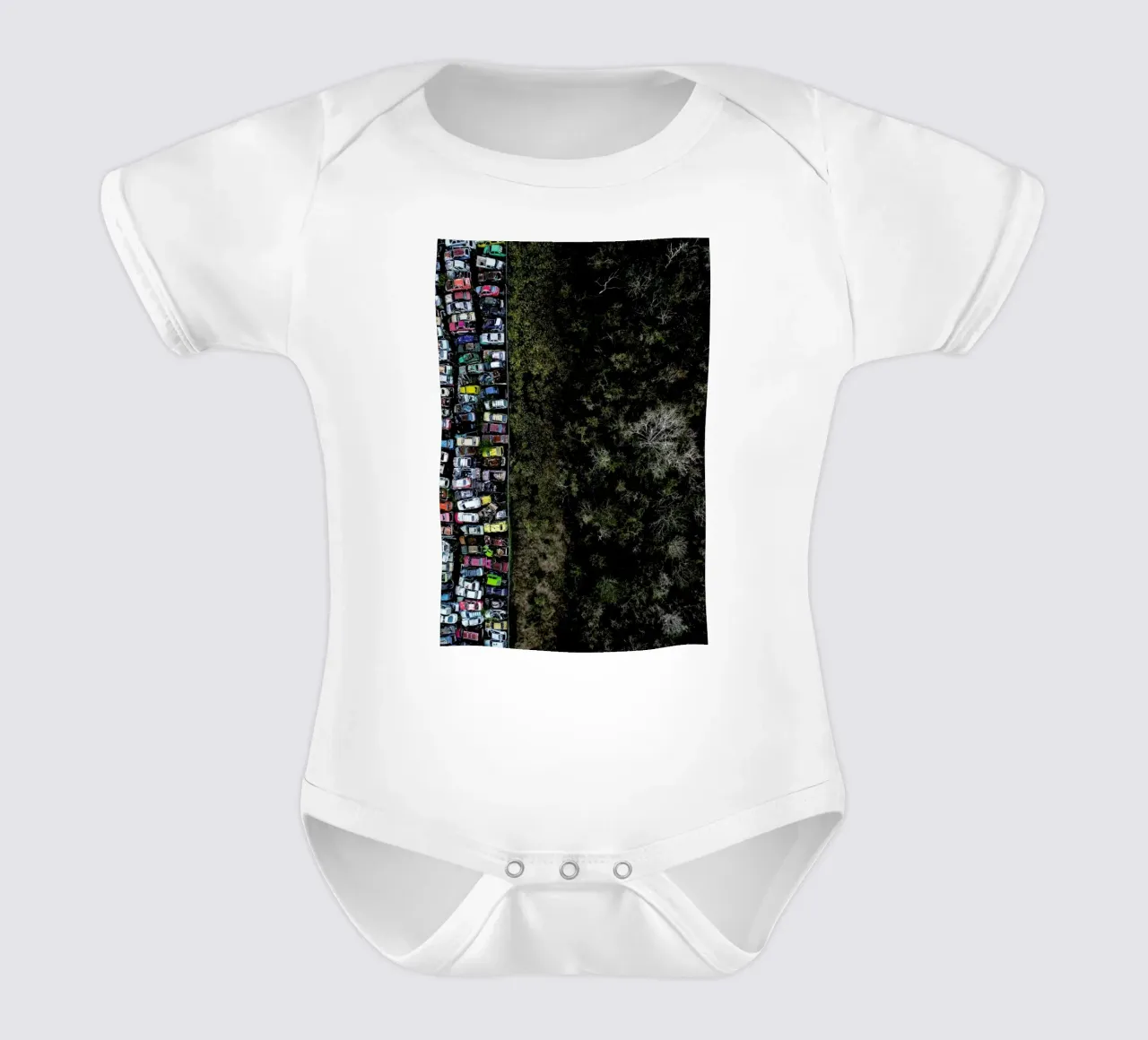 Zombie Junk short-sleeve baby romper by ROBERTO H