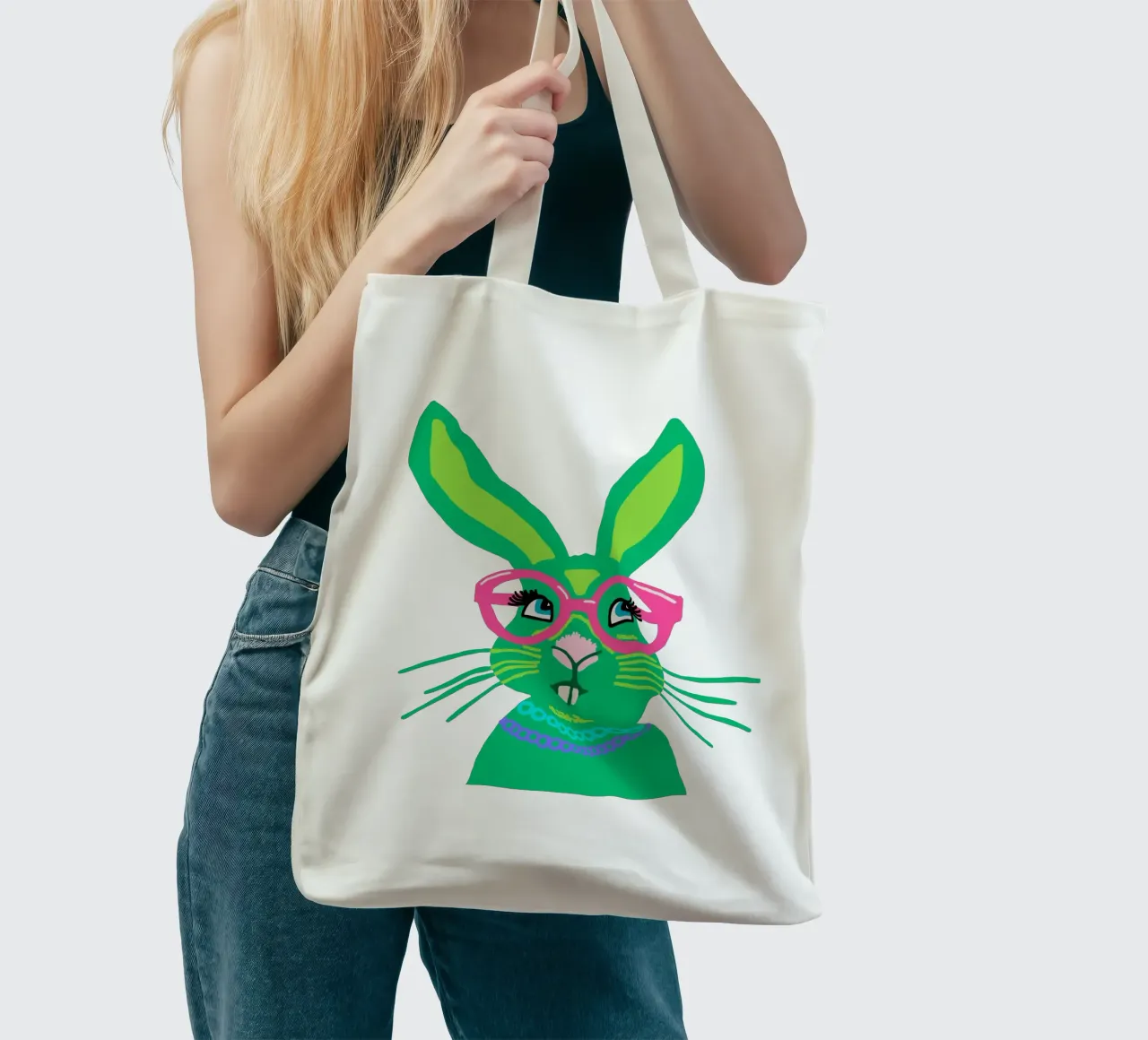 Miris Easter Bunny tote bag by Miris bunte Modewelt