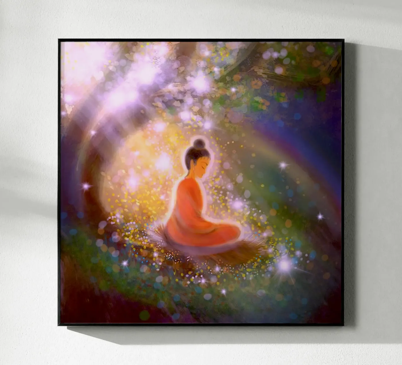 Meditation acrylic glass by Happy 😃 Art 🎨 by Christine Schnoell