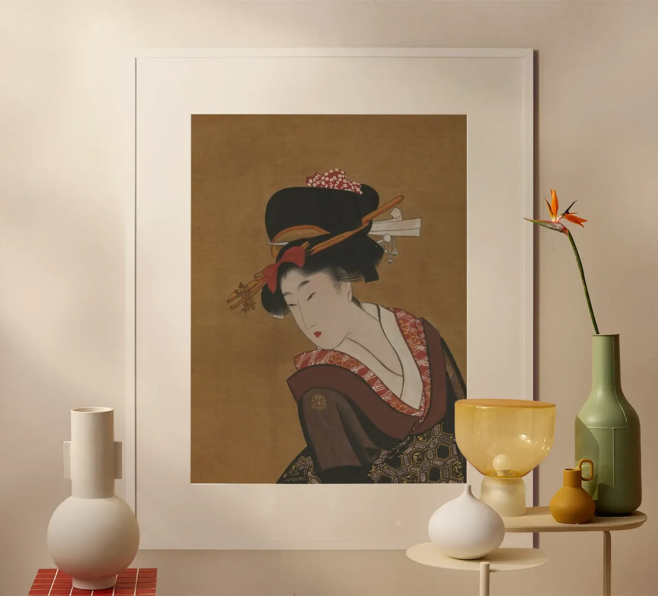 Ukiyo-e, Ritratto di bellezza di Kitagawa Utamaro poster da Aesthetic Muse