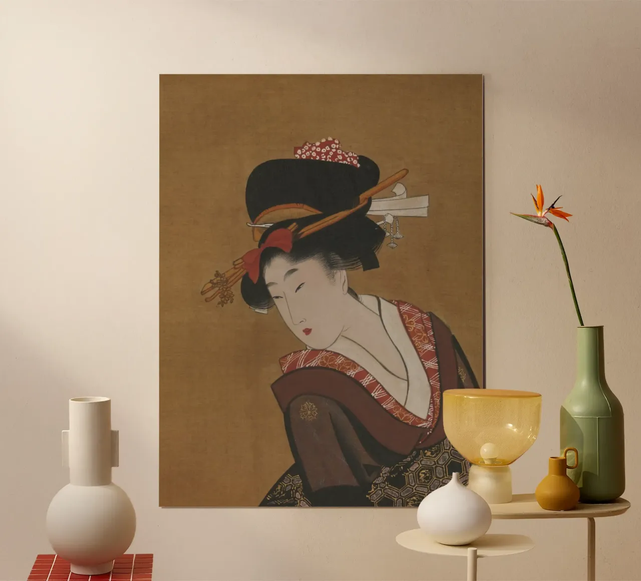 Ukiyo-e, Ritratto di bellezza di Kitagawa Utamaro poster da Aesthetic Muse
