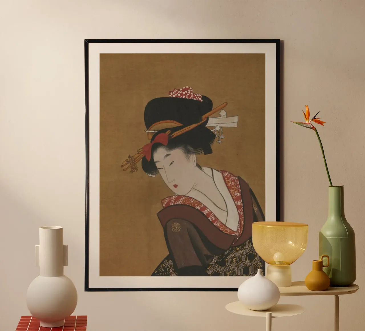 Ukiyo-e, Ritratto di bellezza di Kitagawa Utamaro poster da Aesthetic Muse