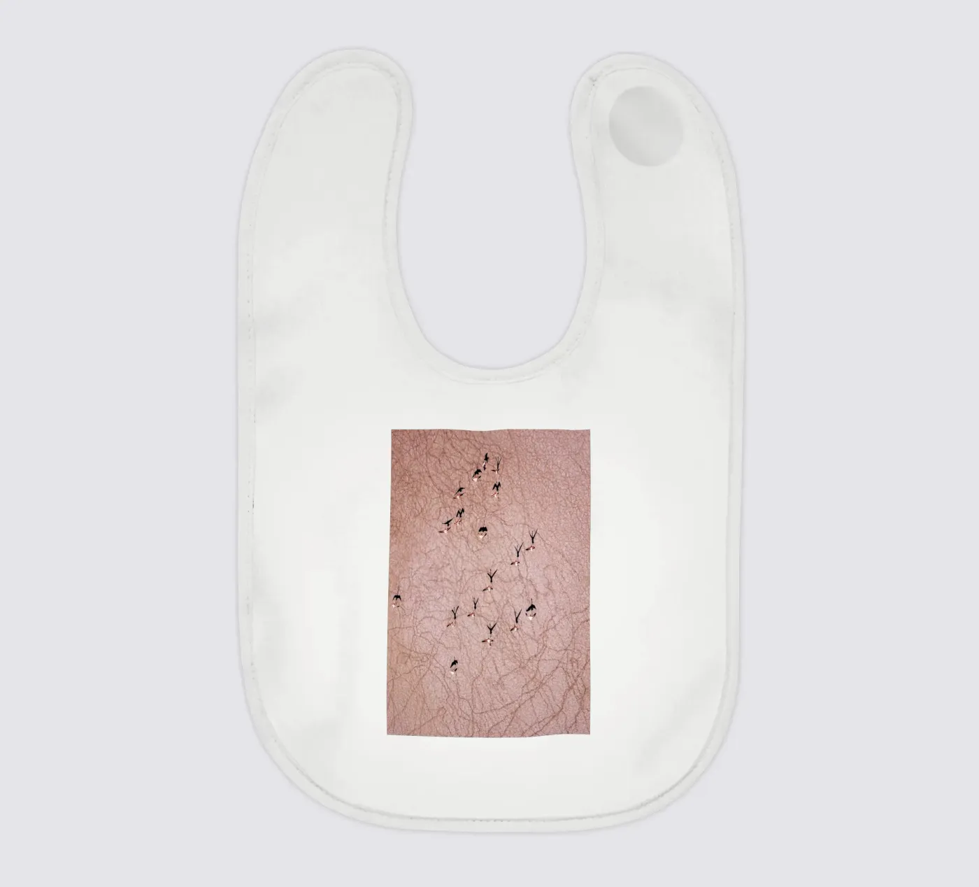 Flamingo baby bib by ROBERTO H