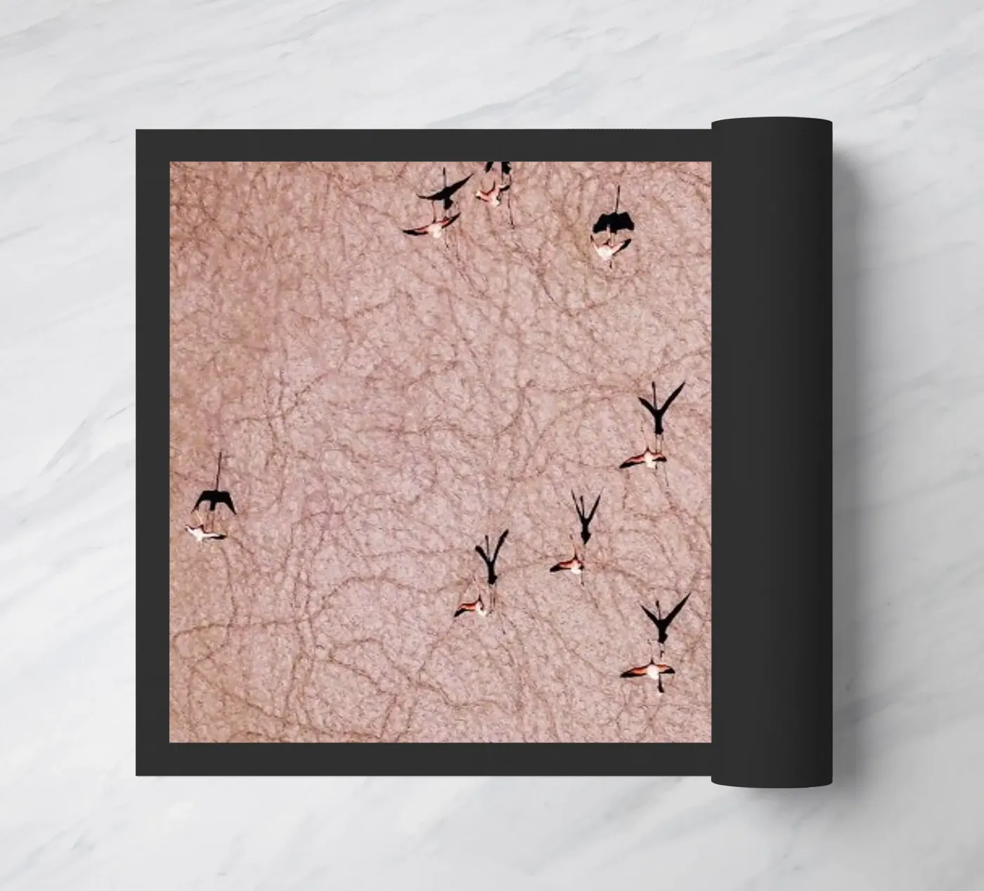 Flamingo doormat by ROBERTO H