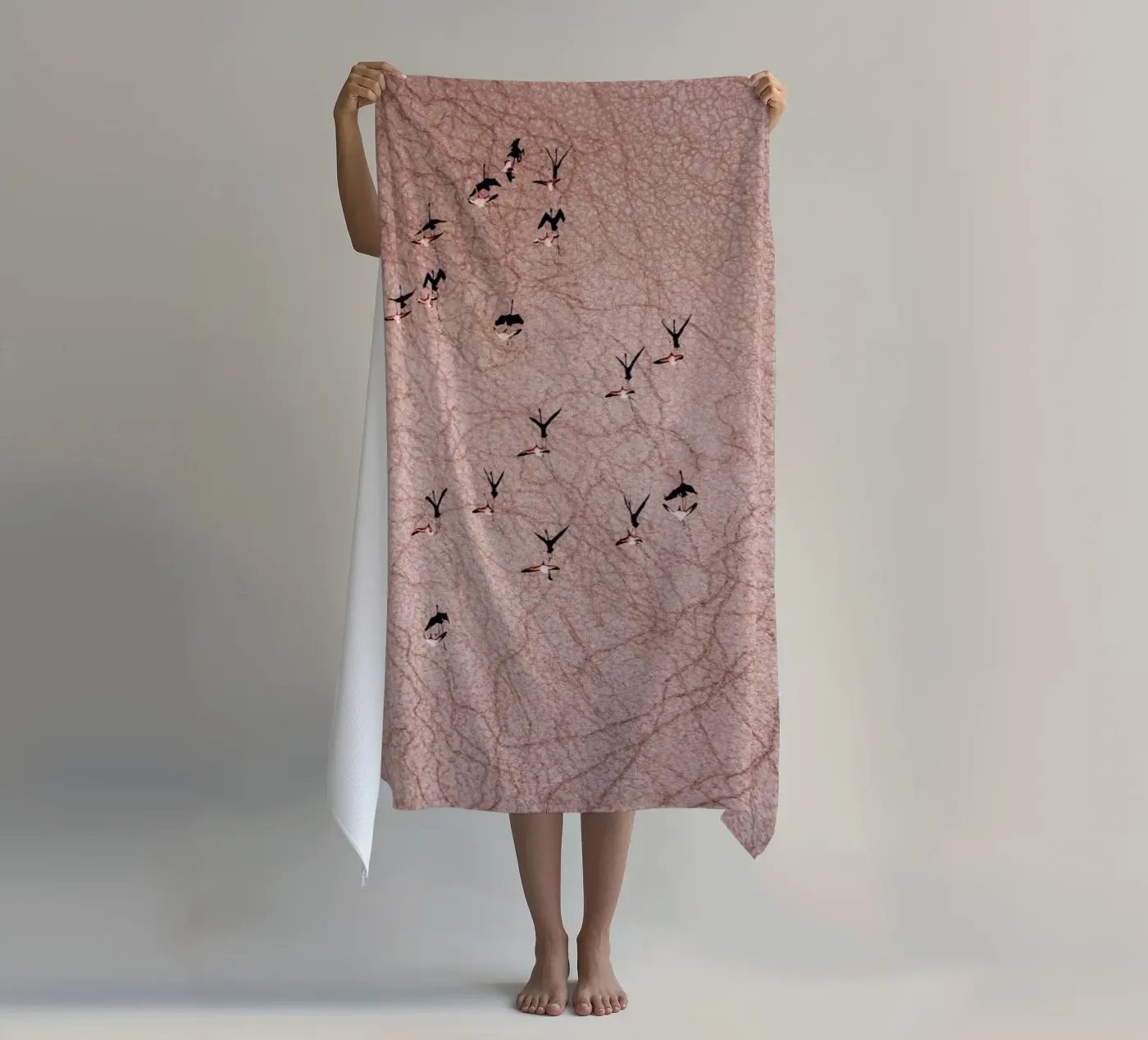 Flamingo beach towel by ROBERTO H