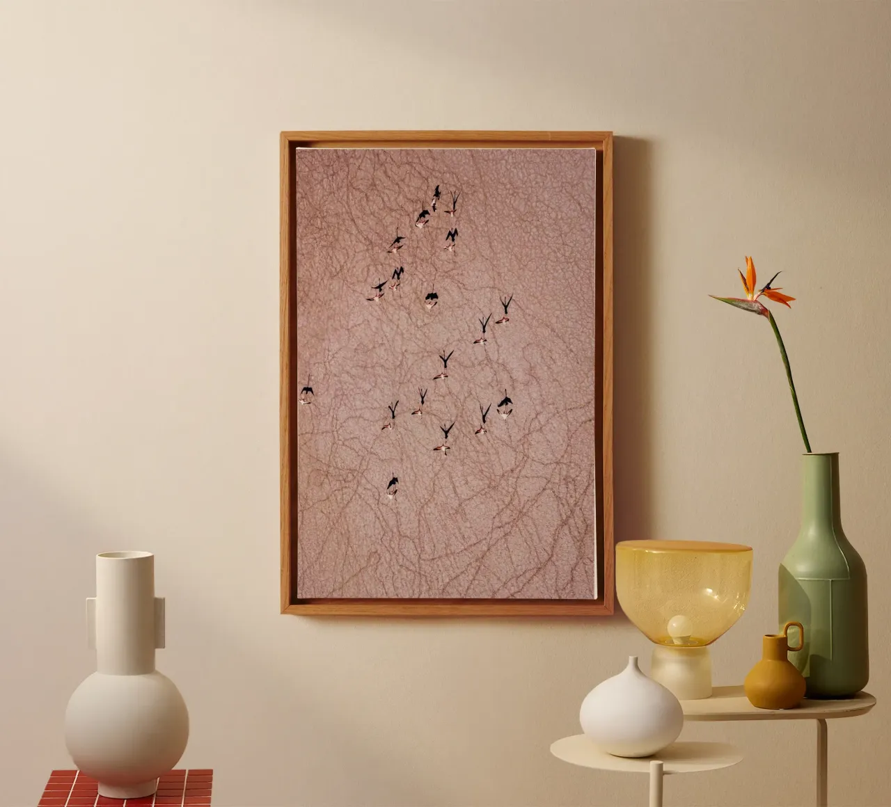 Flamingo canvas by ROBERTO H