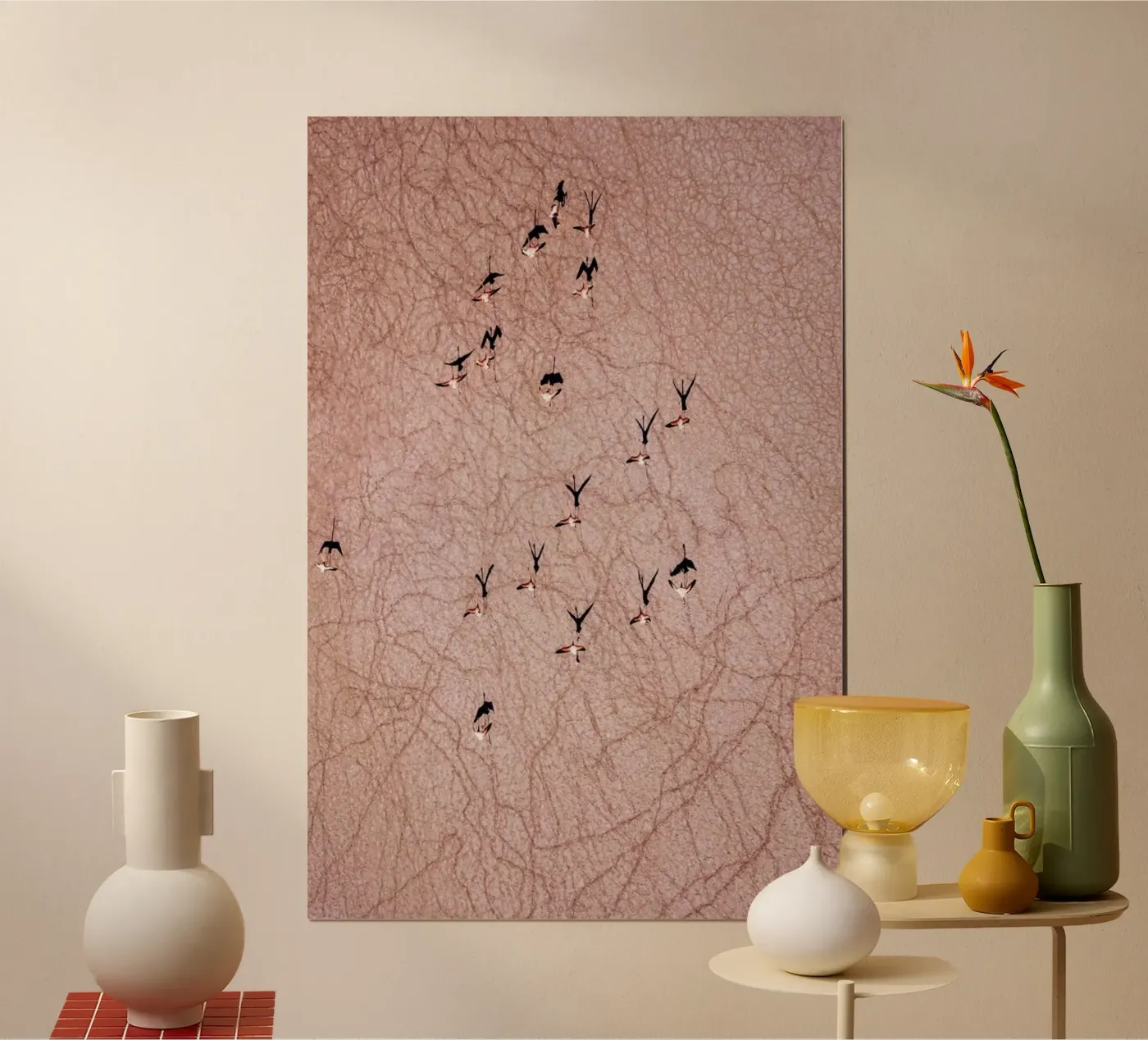 Flamingo poster van ROBERTO H