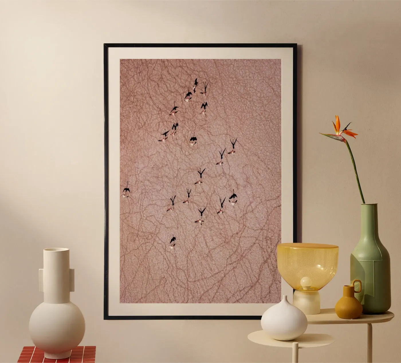 Flamingo poster van ROBERTO H