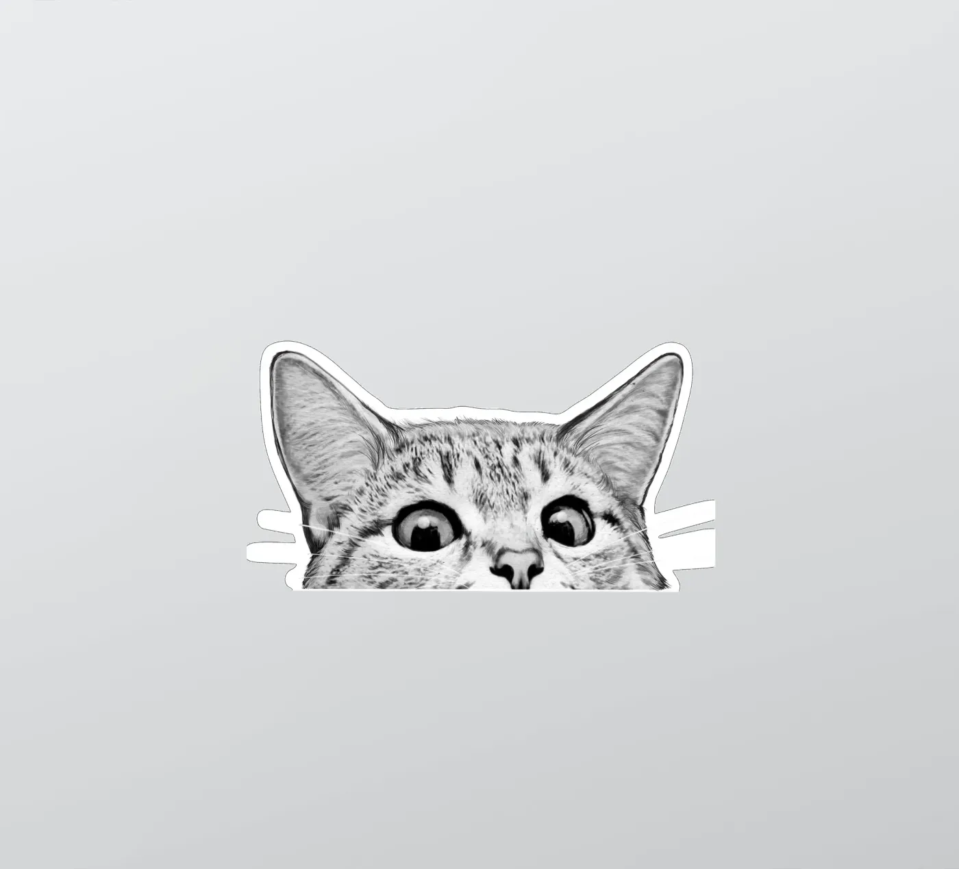 Cat sticker van Laura Graves