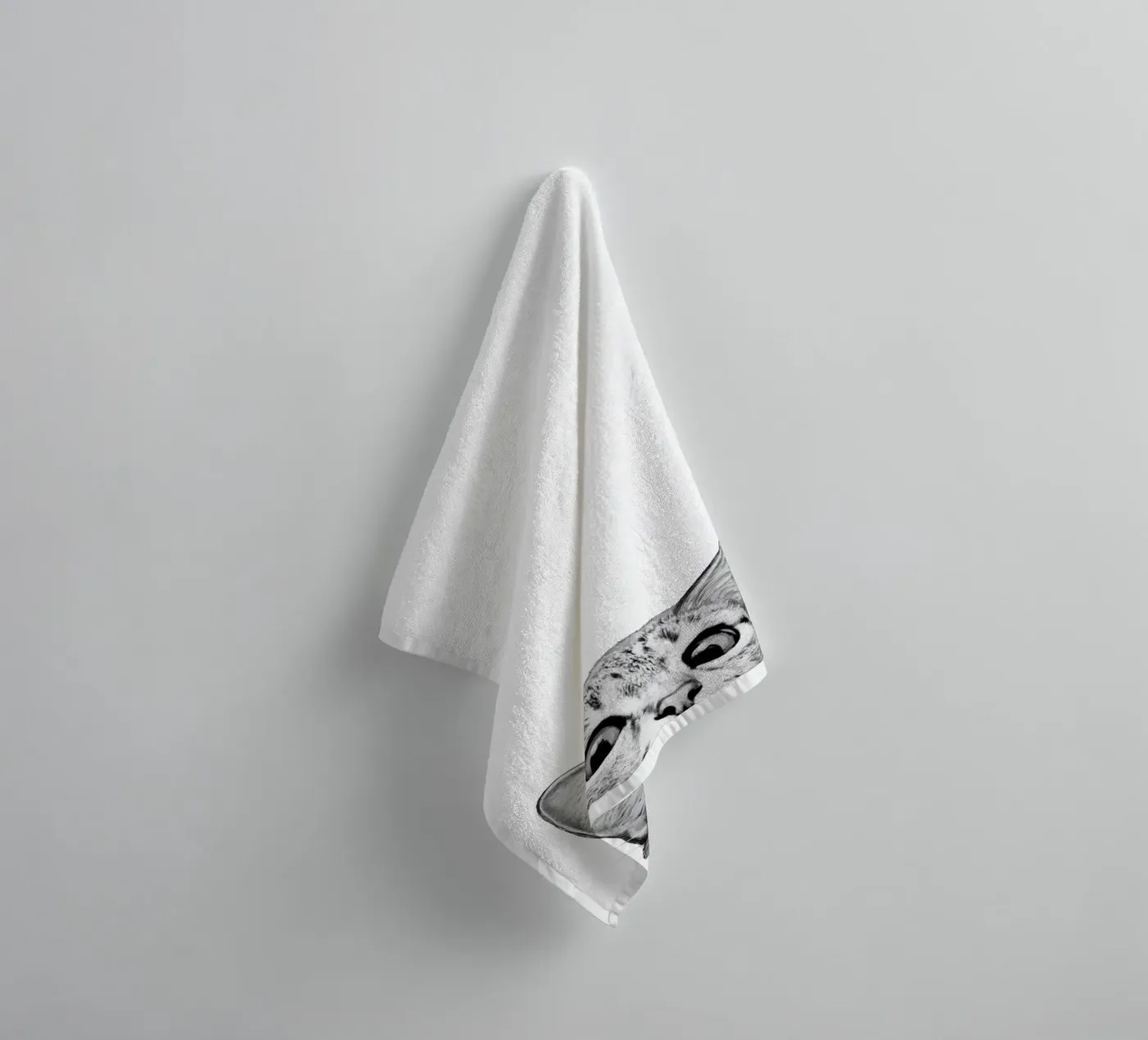 Cat towel by Laura Graves