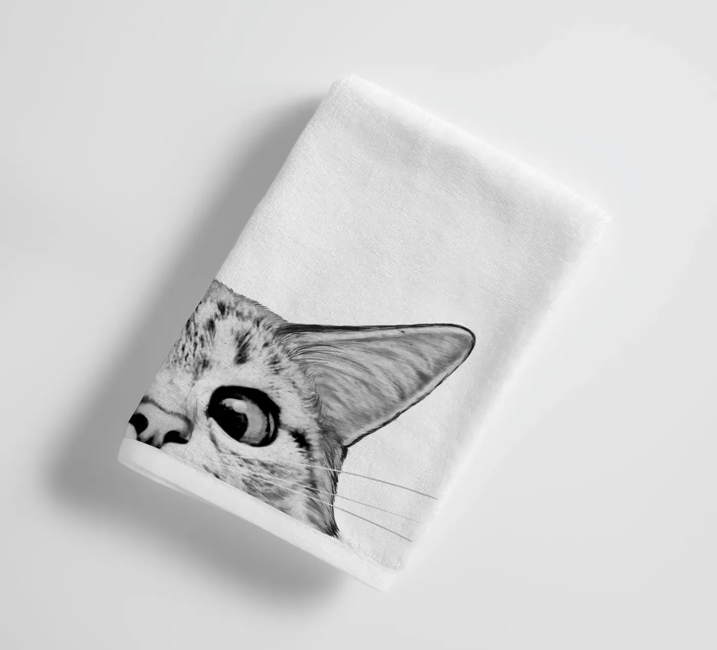 Cat towel by Laura Graves