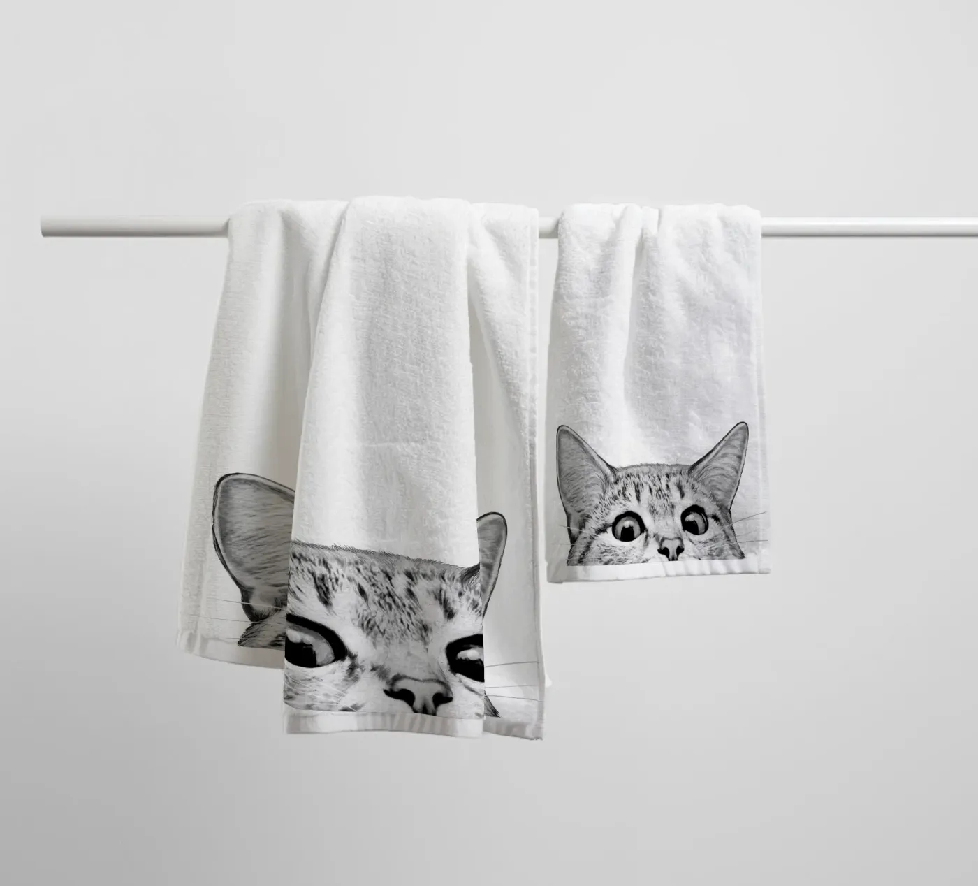 Cat towel by Laura Graves