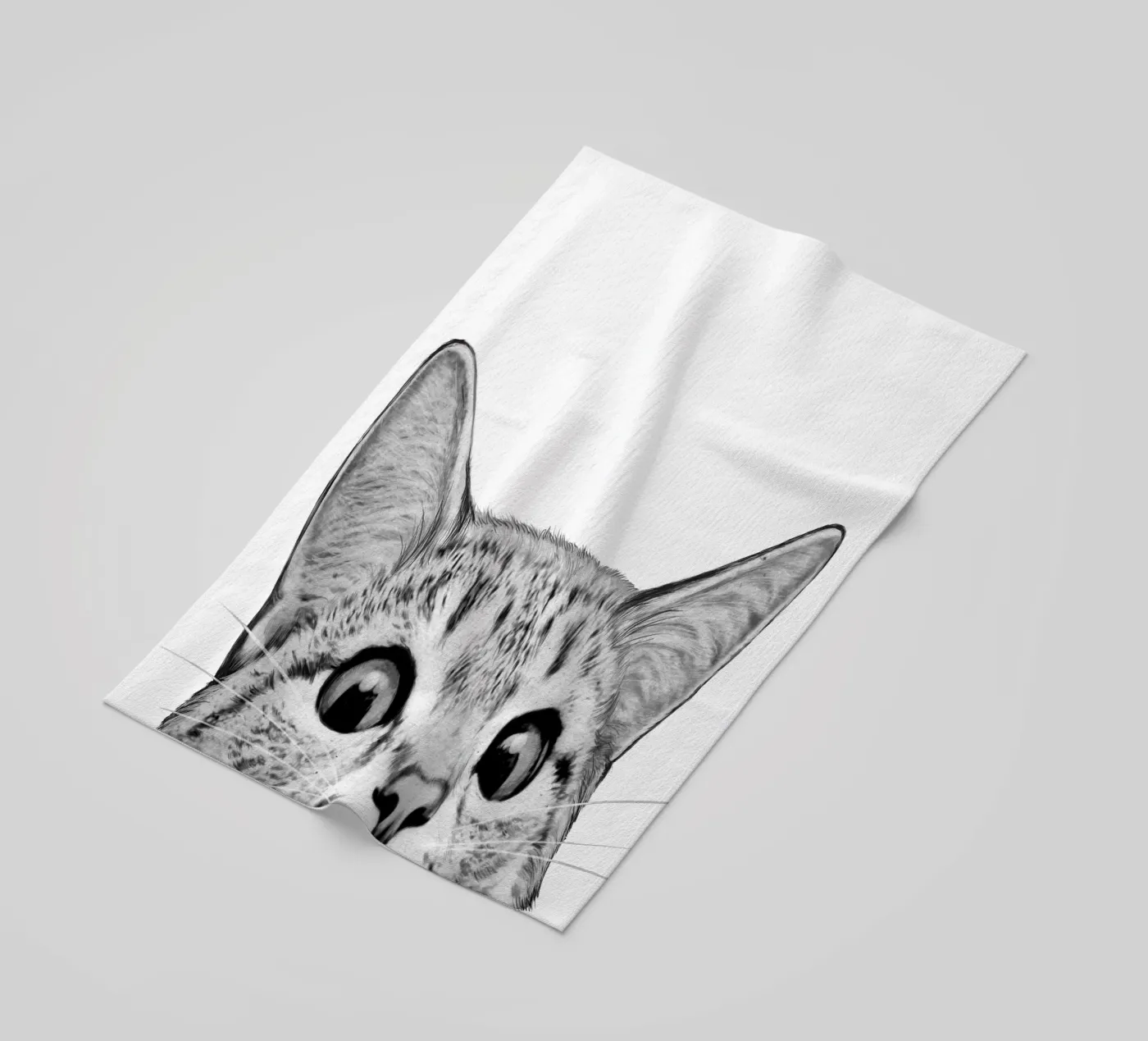 Cat Strandtuch von Laura Graves