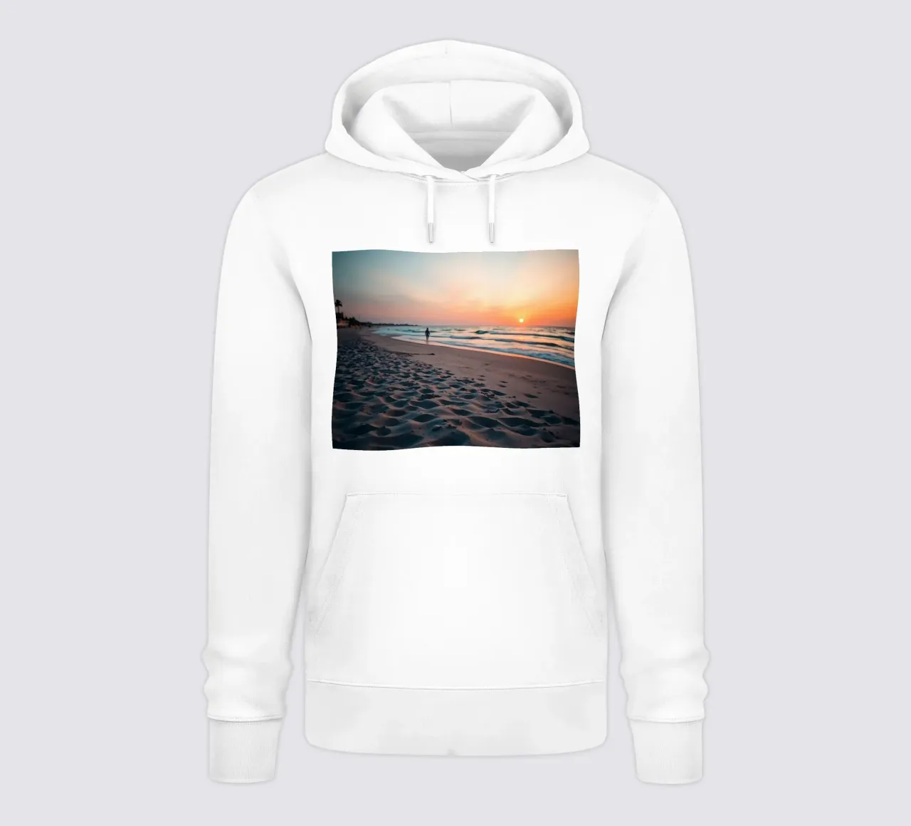 Bella vista sul tramonto in spiaggia felpa con cappuccio da DesignDoodle