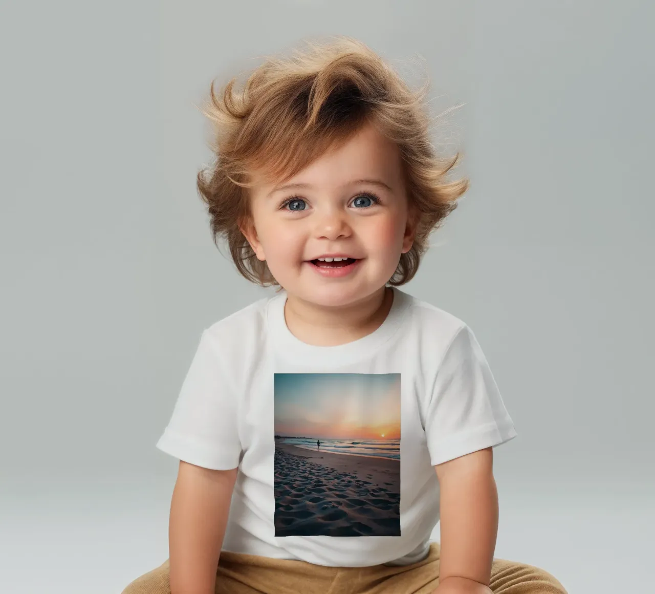 Beautiful sunset view at the beach baby t-shirt by DesignDoodle