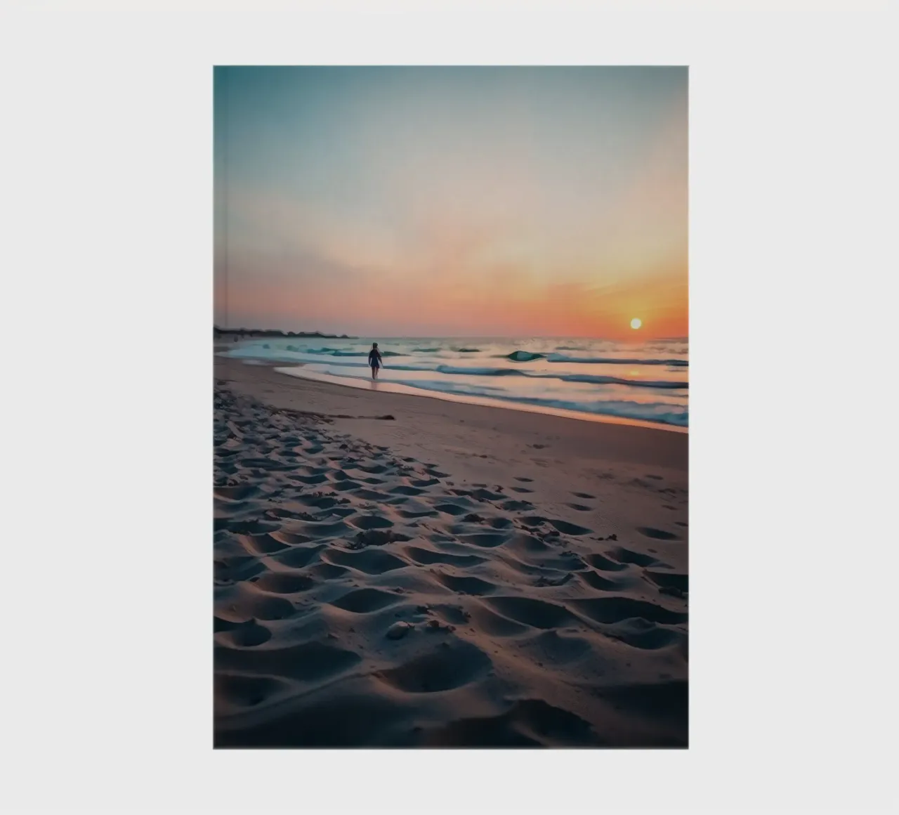 Beautiful sunset view at the beach notebook by DesignDoodle