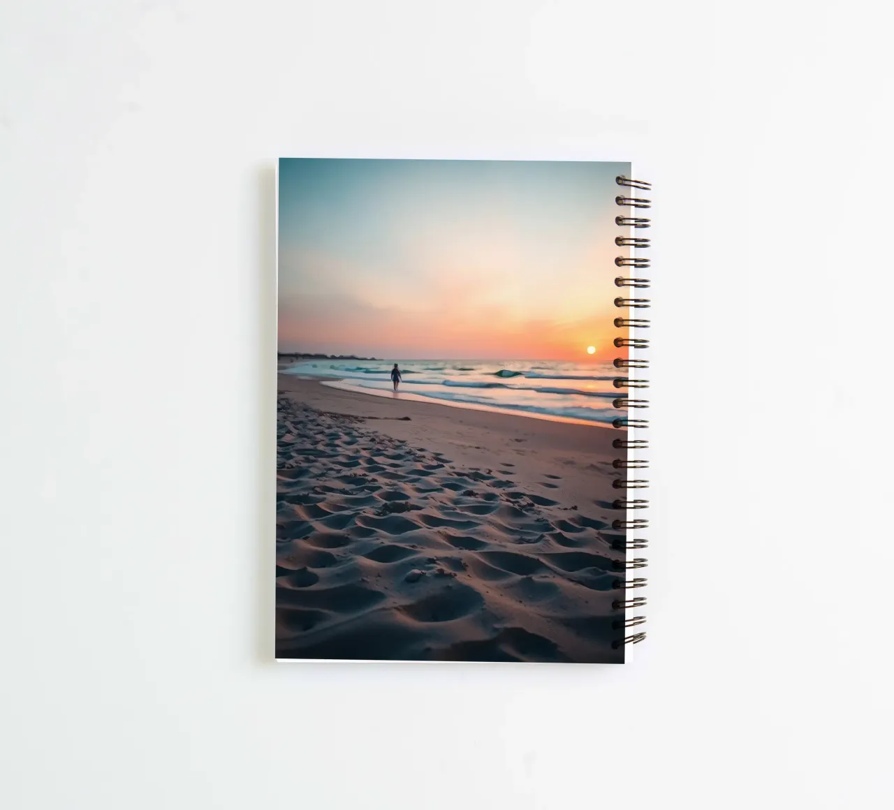 Beautiful sunset view at the beach spiral notebook by DesignDoodle