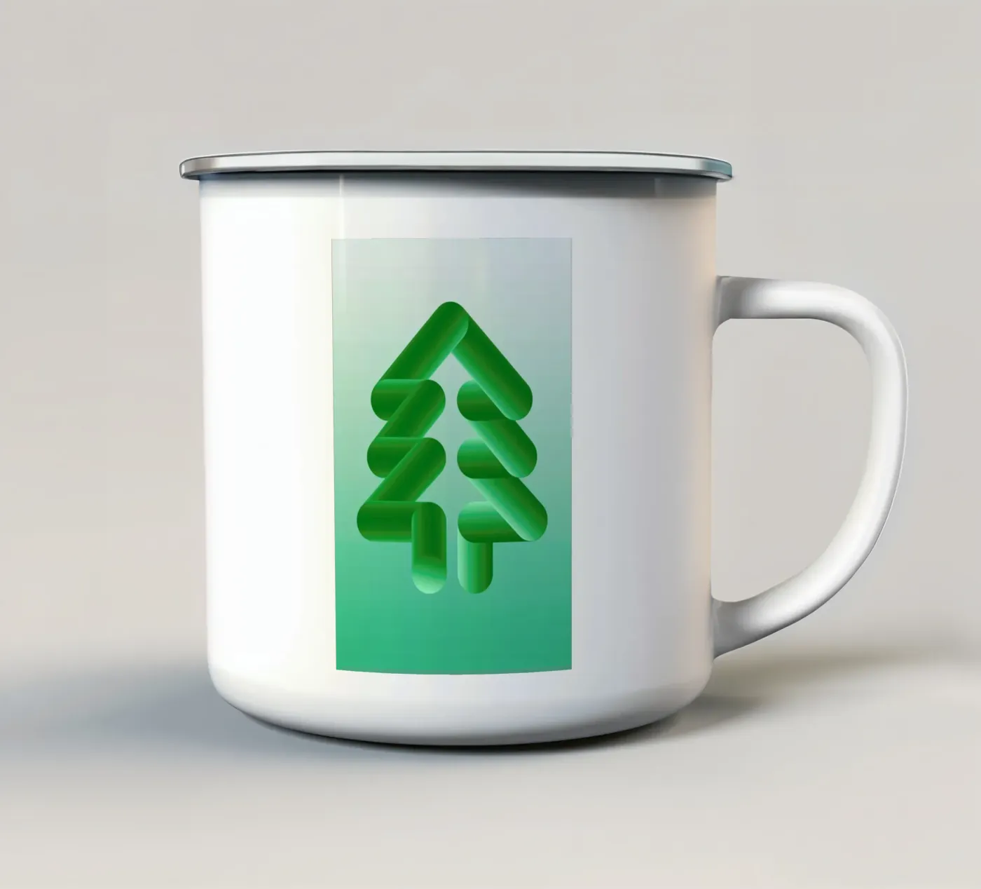 Tree enamel mug by Jan Luzar