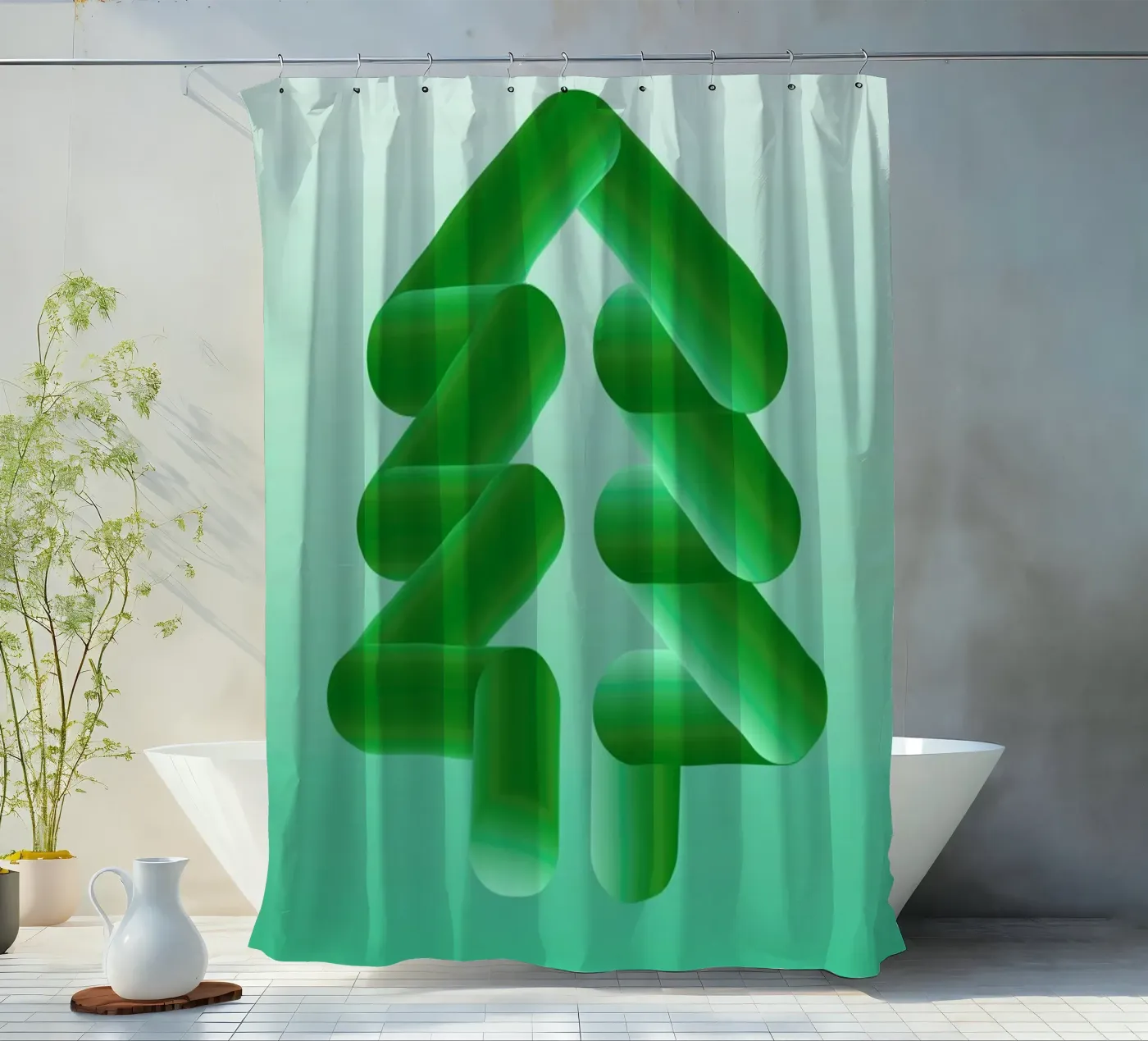 Tree douchegordijn van Jan Luzar