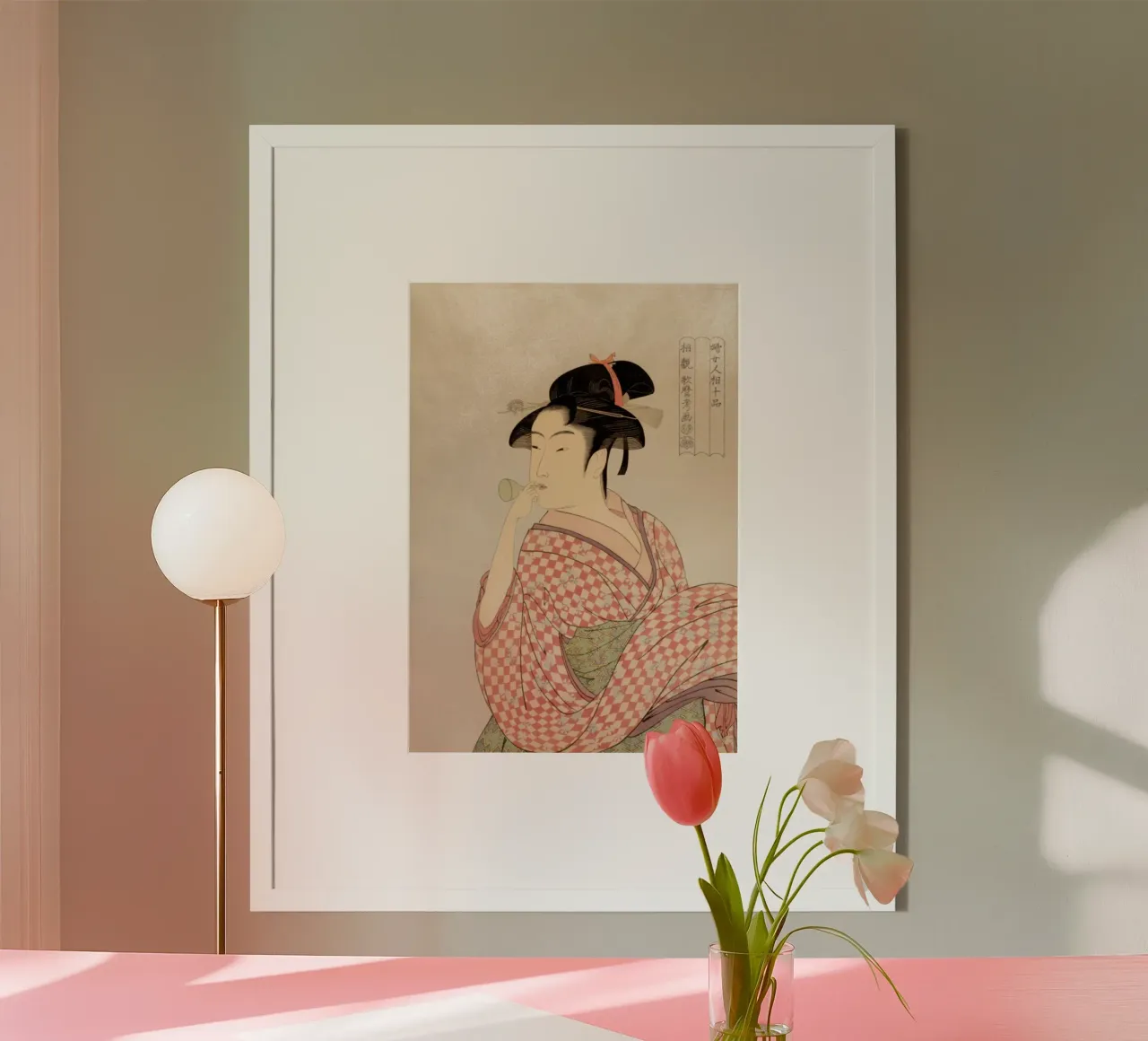 Ukiyo-e: Pittura giapponese, Ritratto di donna di Utamaro poster da Aesthetic Muse