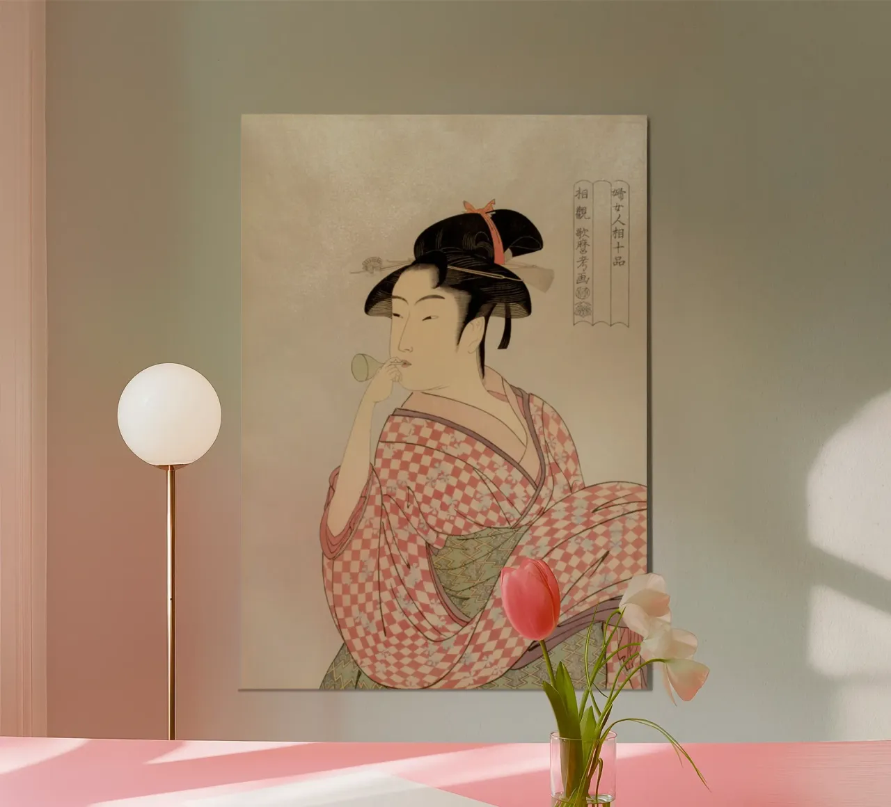 Ukiyo-e: Pittura giapponese, Ritratto di donna di Utamaro poster da Aesthetic Muse