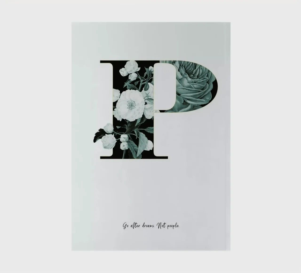 Flower Alphabet - P notebook by Froilein Juno