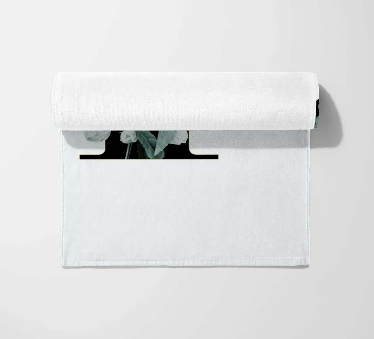 Flower Alphabet - P beach towel by Froilein Juno