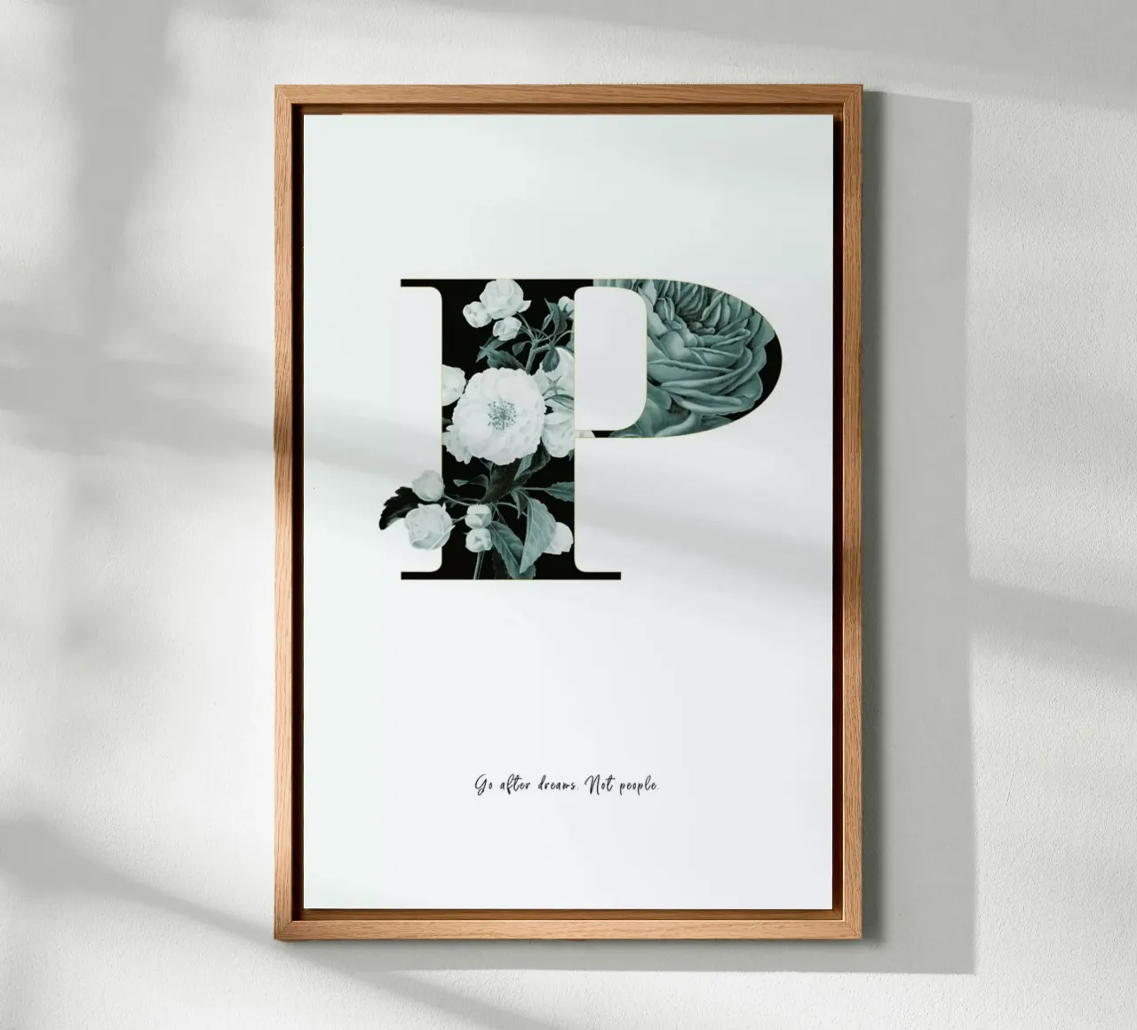 Flower Alphabet - P alu-dibond by Froilein Juno