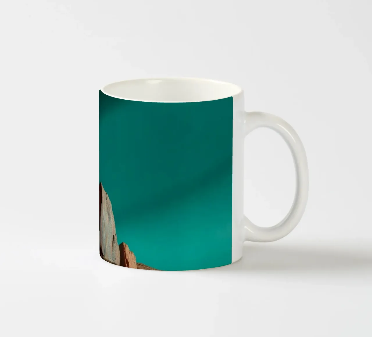 Disposizione artistica di pietre naturali e forme geometriche tazza in ceramica da DesignDoodle