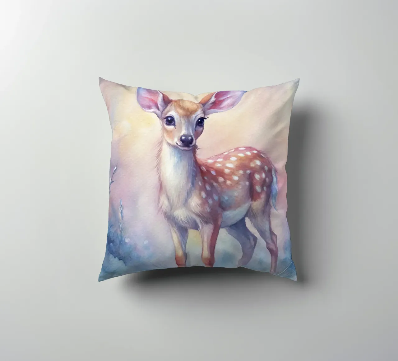Cerbiatto in acquerello cuscino da 🎁 ARTVI-SHOP