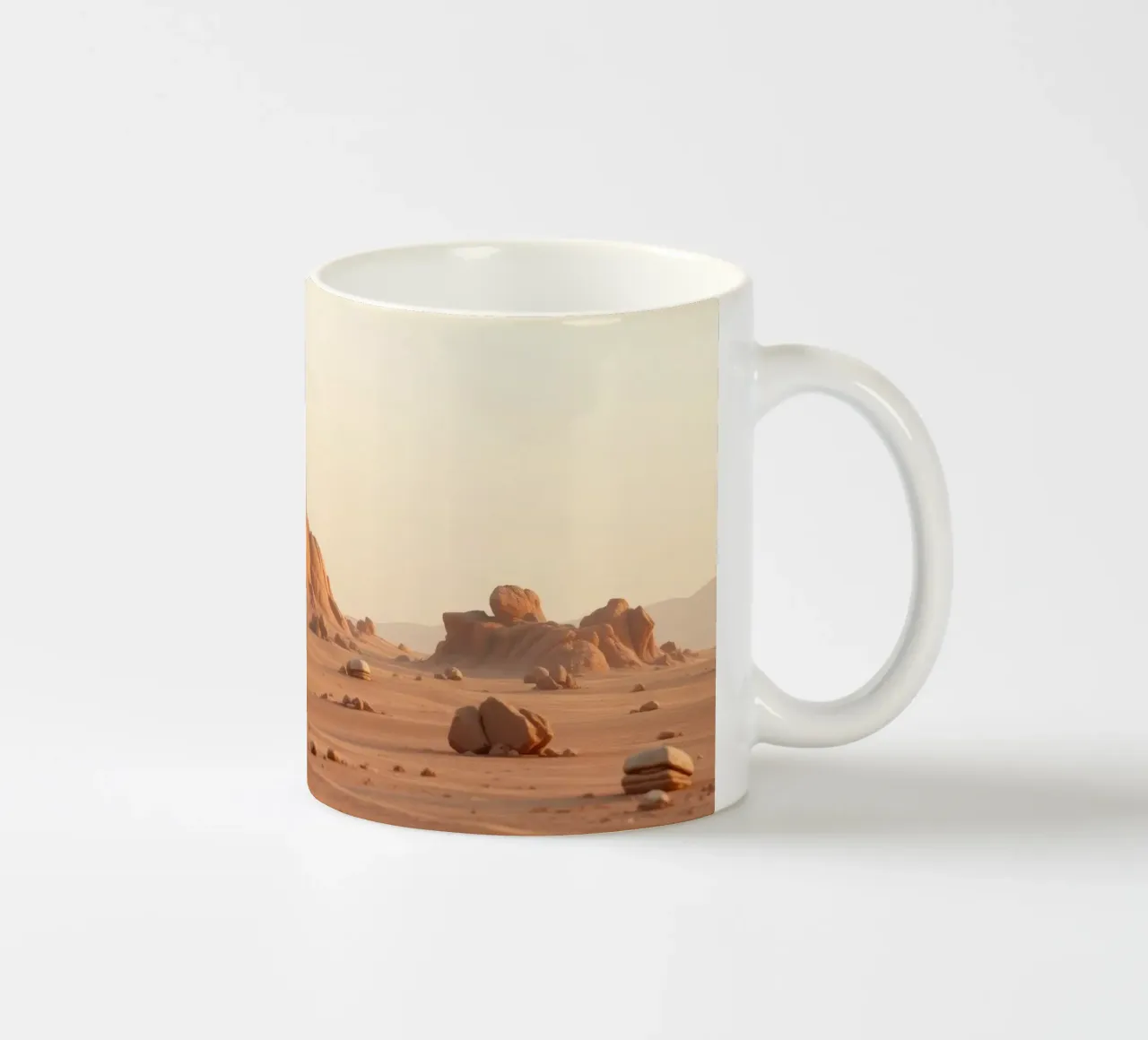 Ausgedehnte Wüstenlandschaft mit einzigartigen Felsformationen Keramik Tasse von DesignDoodle