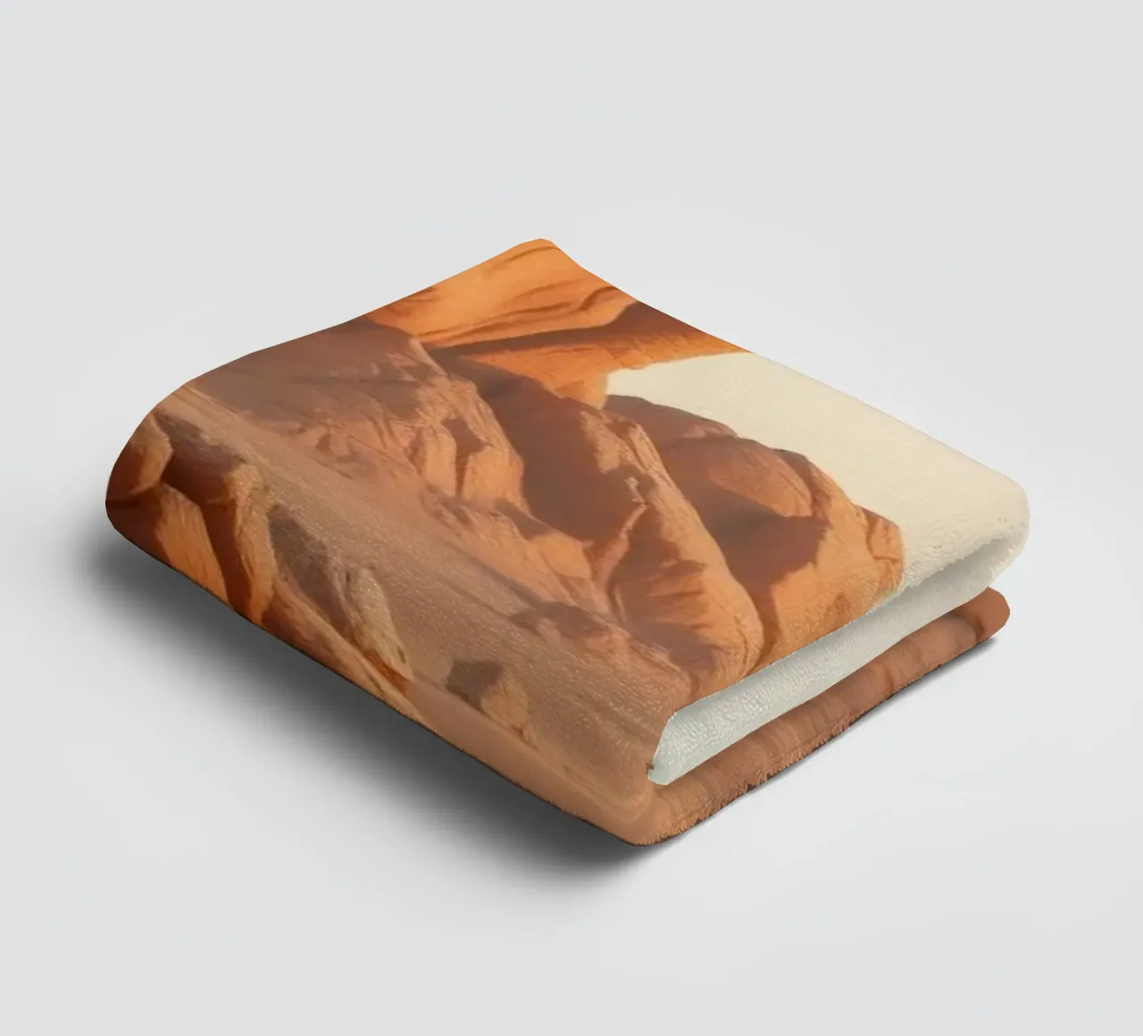 Expansive desert landscape featuring unique rock formations towel by DesignDoodle