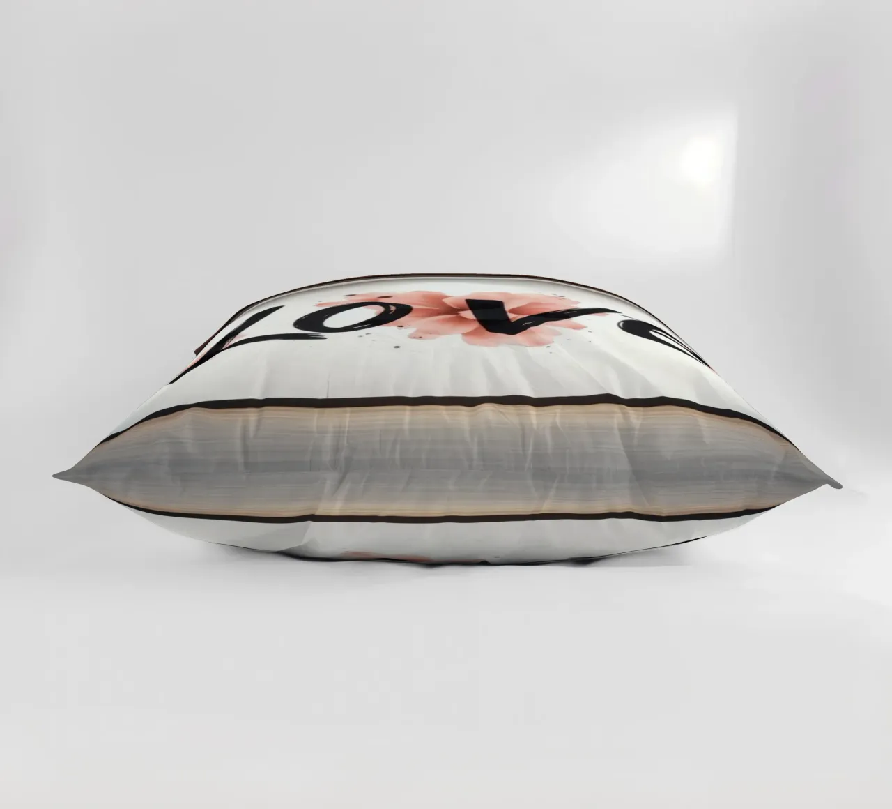 murale con la parola amore in un interno moderno cuscino da DesignDoodle