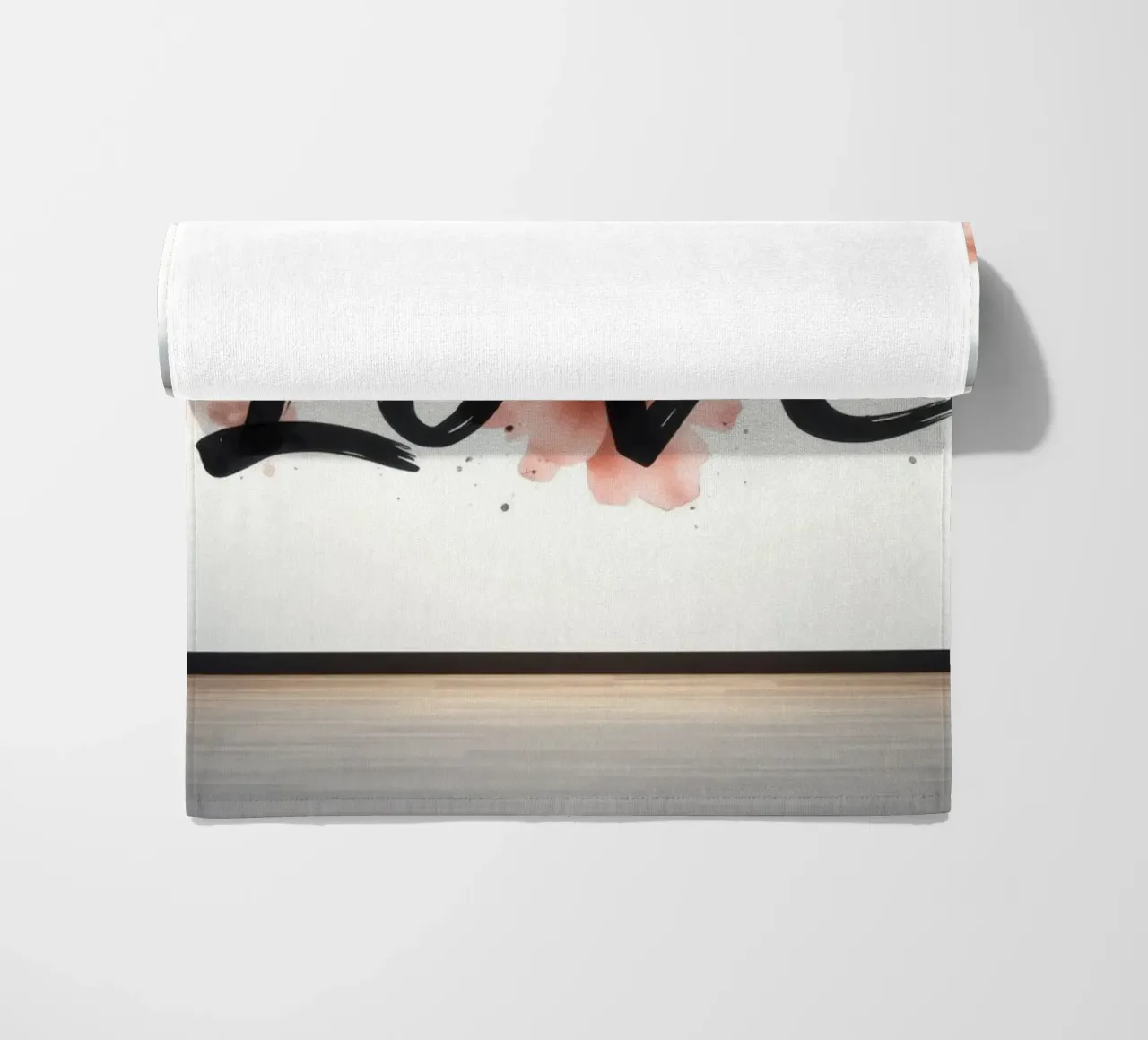 murale con la parola amore in un interno moderno telo mare da DesignDoodle