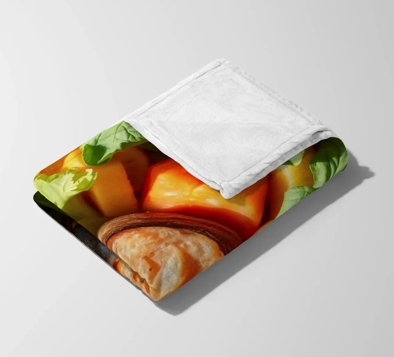 Assortimento colorato di verdure fresche, frutta e proteine coperta in pile da DesignDoodle
