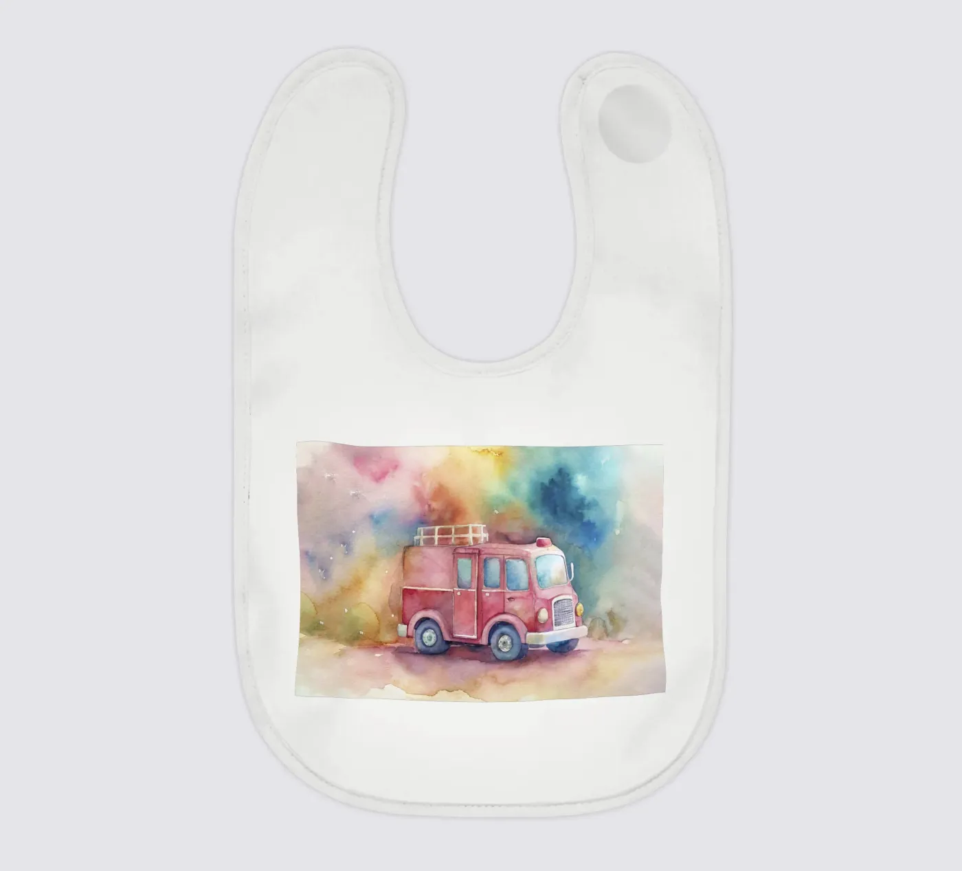 fire truck baby bib by 🎁 NOBELART