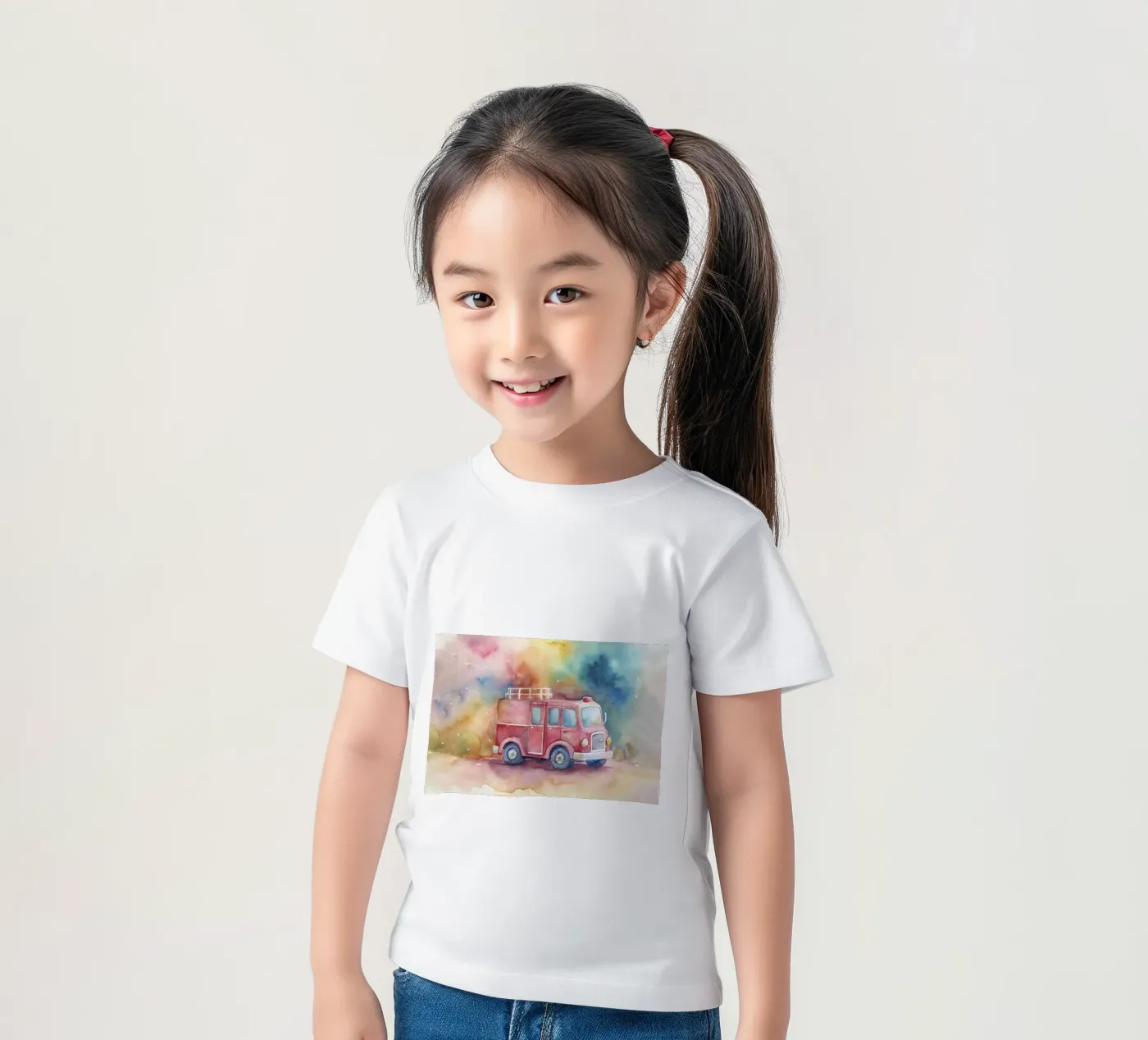 fire truck t-shirt bambini da 🎁 NOBELART