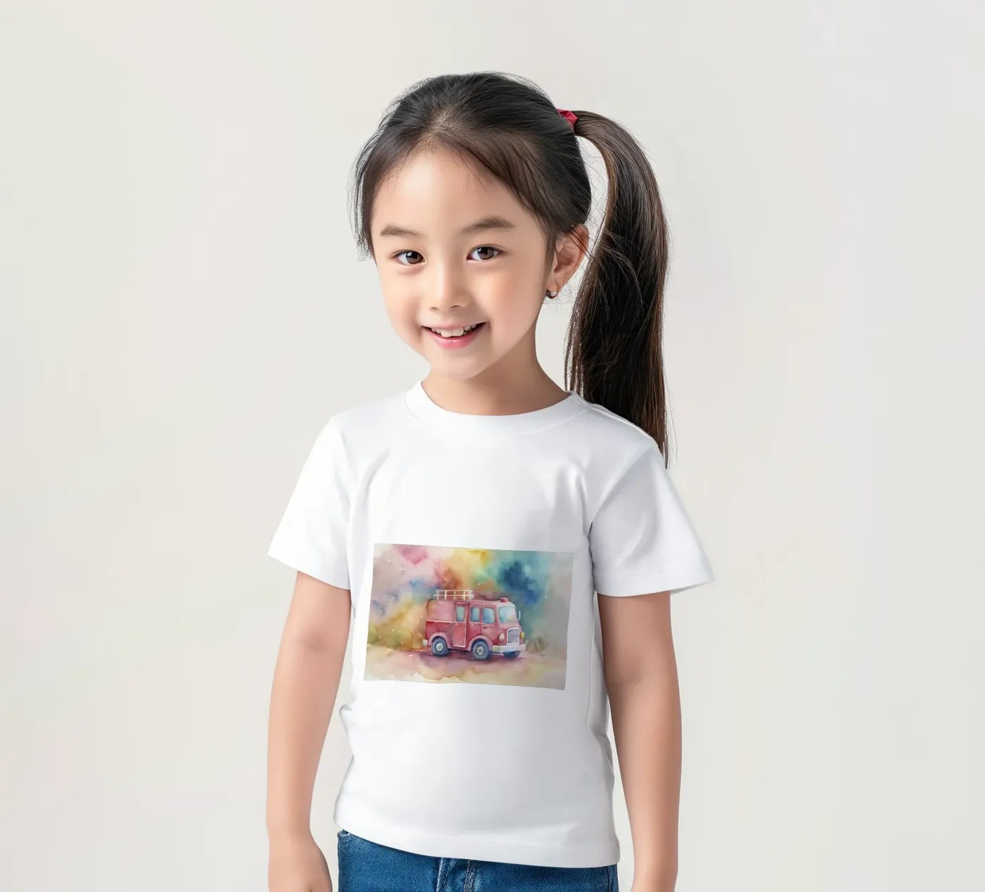 fire truck t-shirt bambini da 🎁 NOBELART
