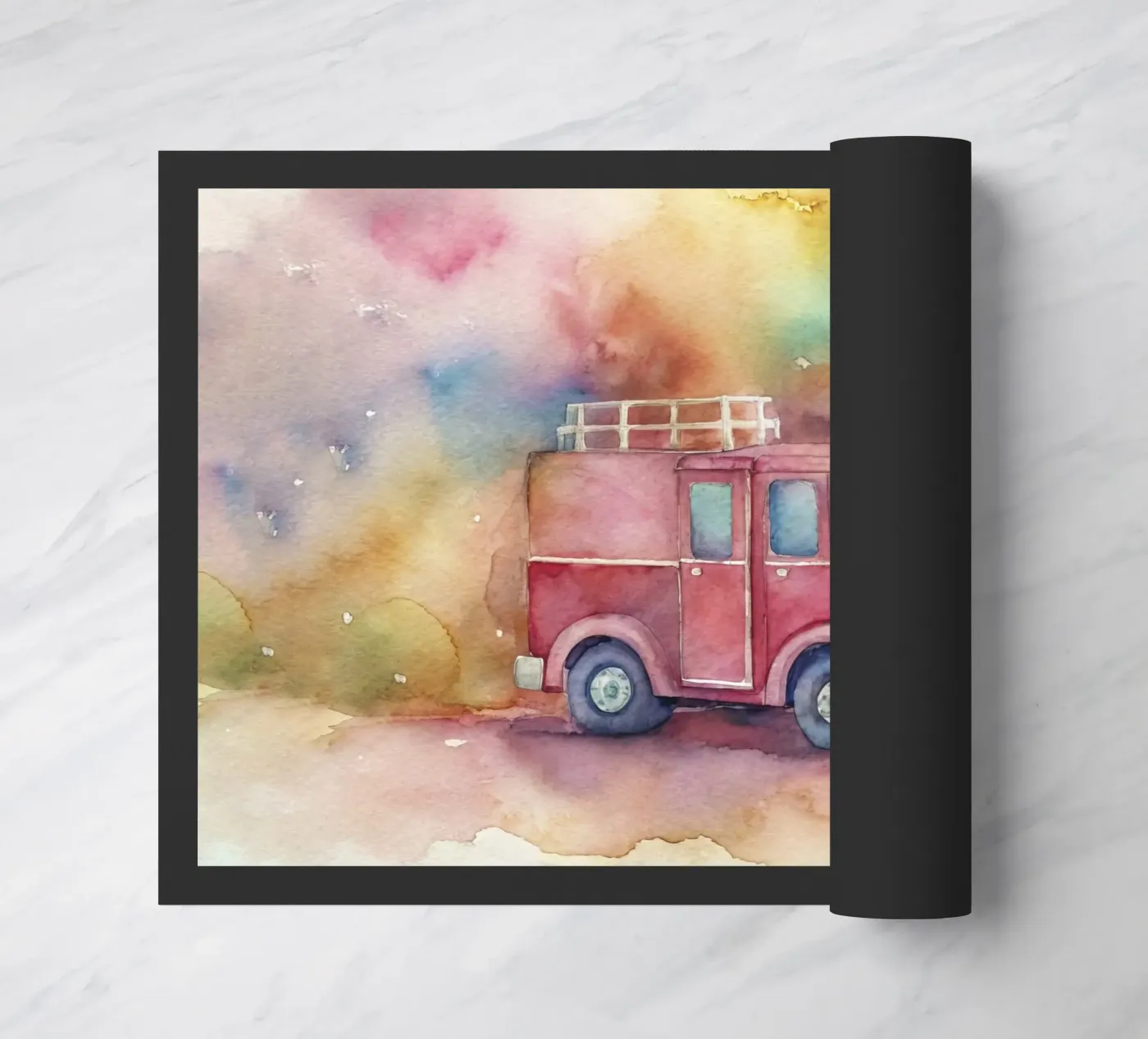 fire truck doormat by 🎁 NOBELART