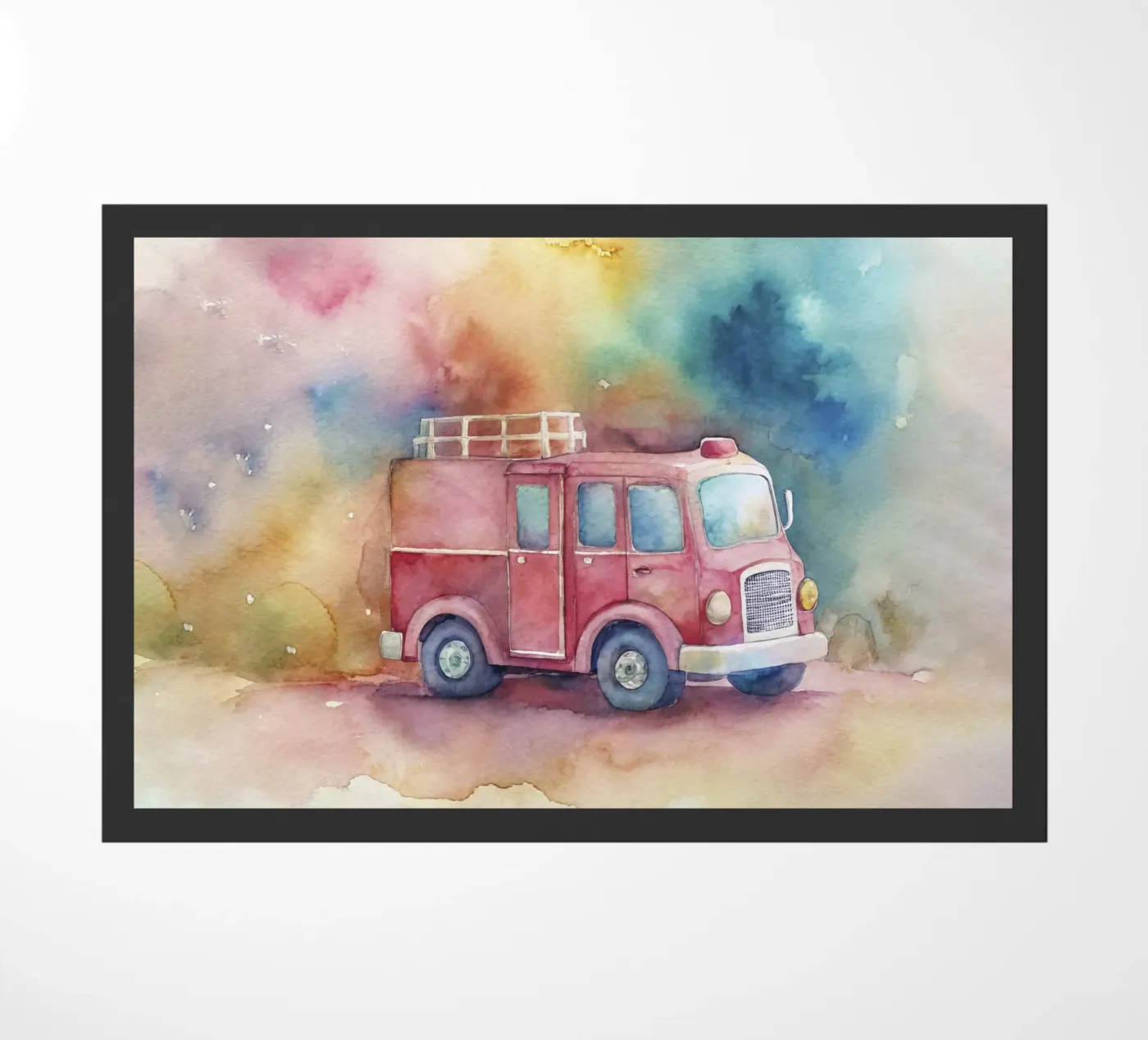 fire truck doormat by 🎁 NOBELART