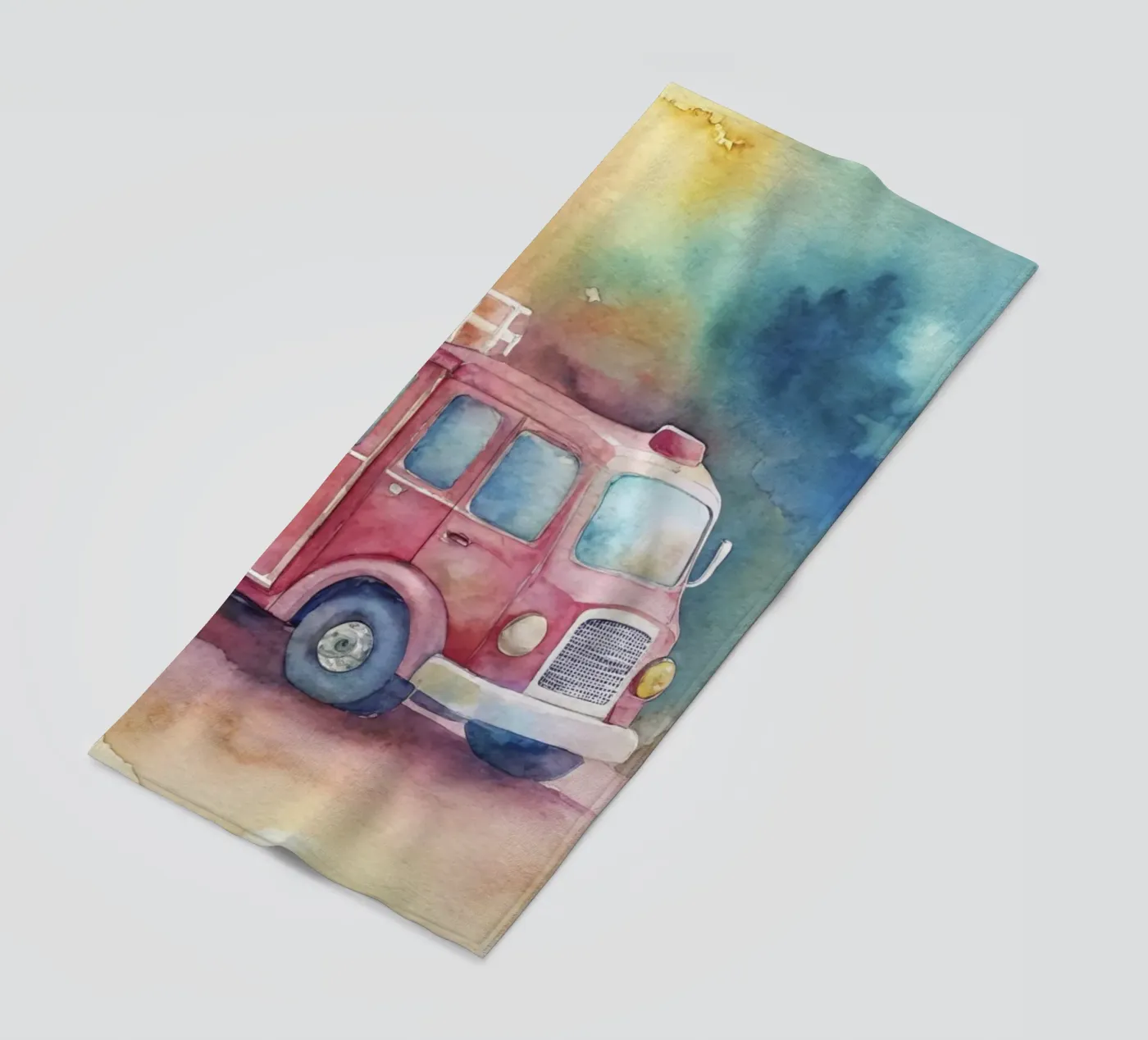 fire truck beach towel by 🎁 NOBELART