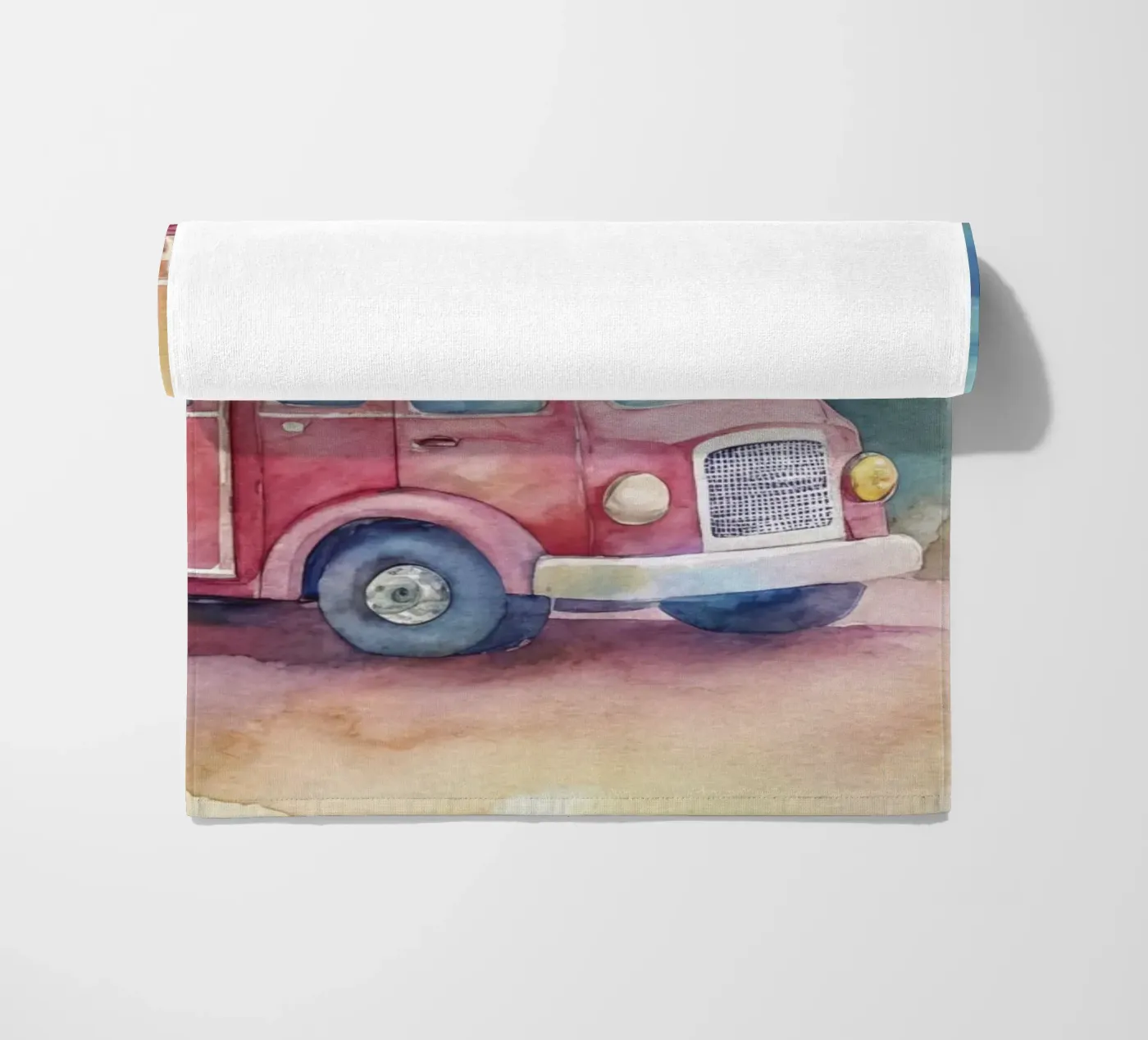fire truck beach towel by 🎁 NOBELART