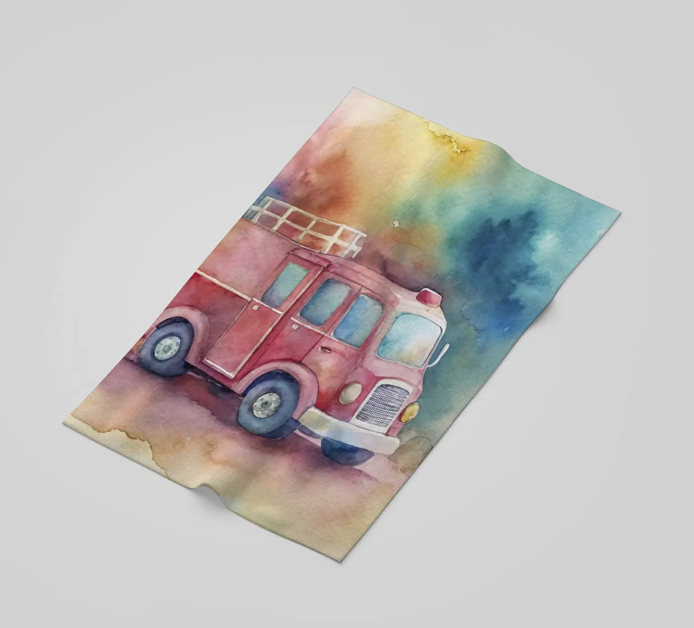 fire truck beach towel by 🎁 NOBELART