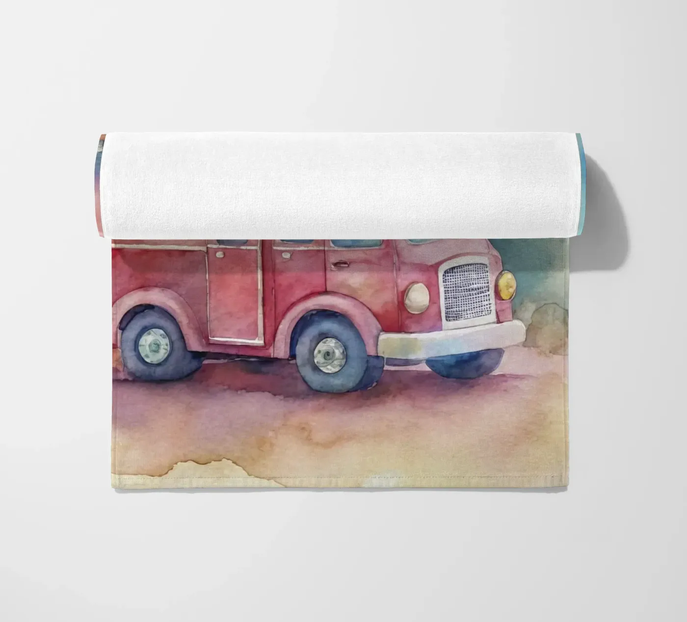 fire truck beach towel by 🎁 NOBELART